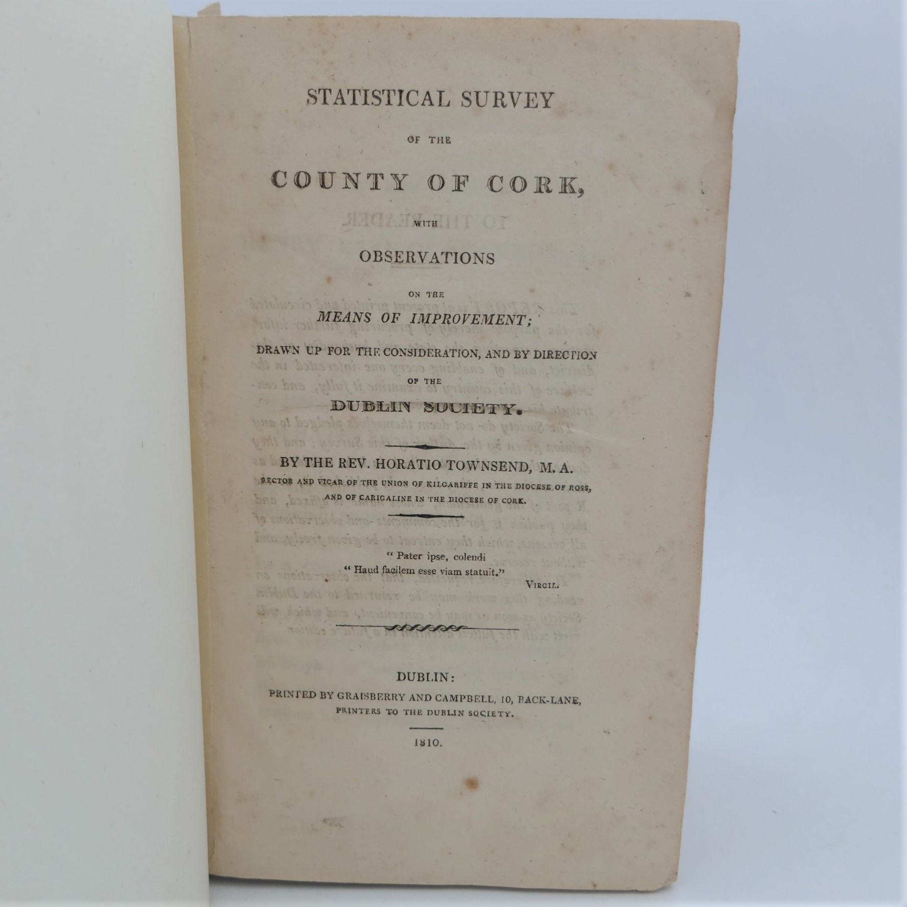 Statistical Survey of the County of Cork. First Edition (1810) - Image 2