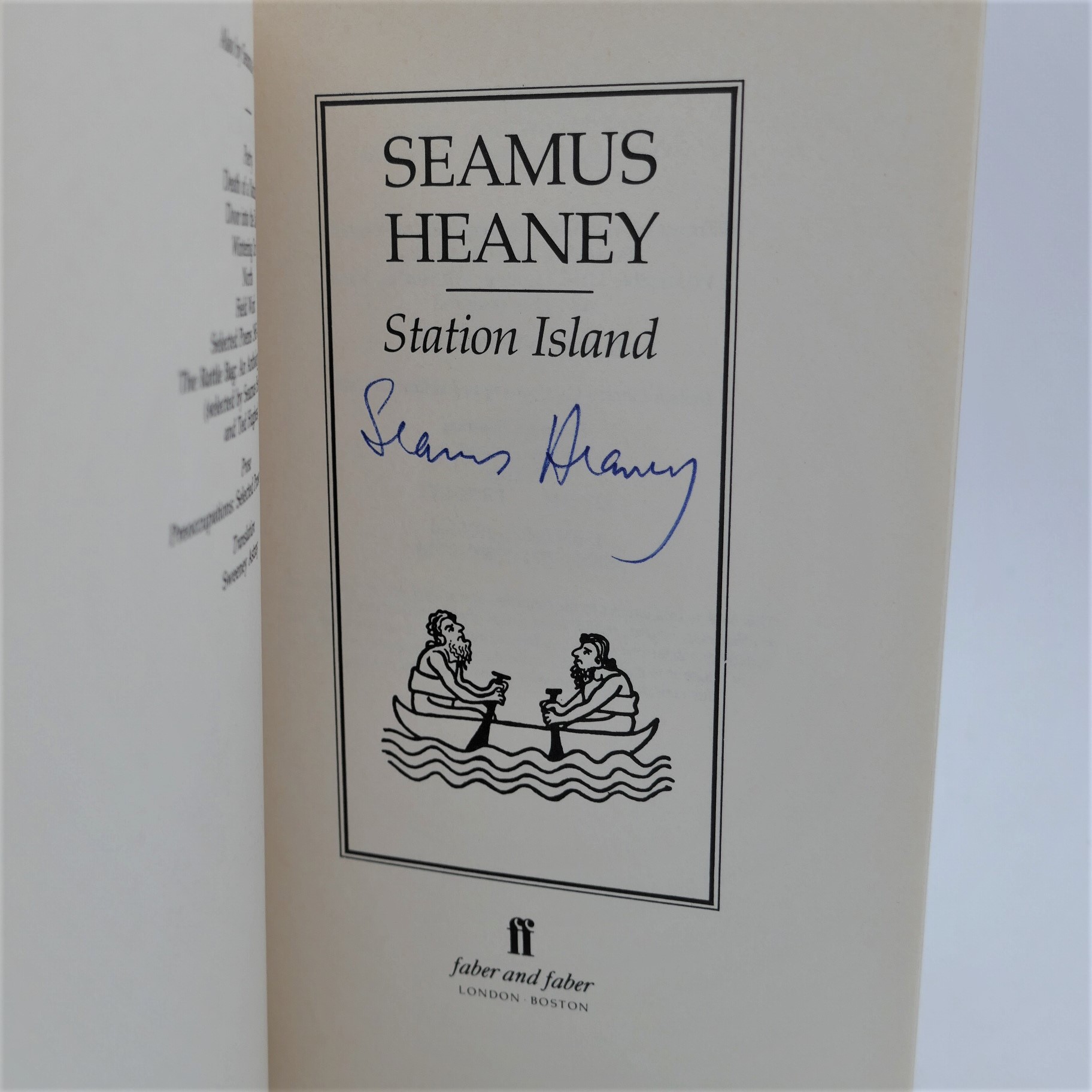 Station Island. First Paperback Edition. Signed Copy (1984) - Image 2