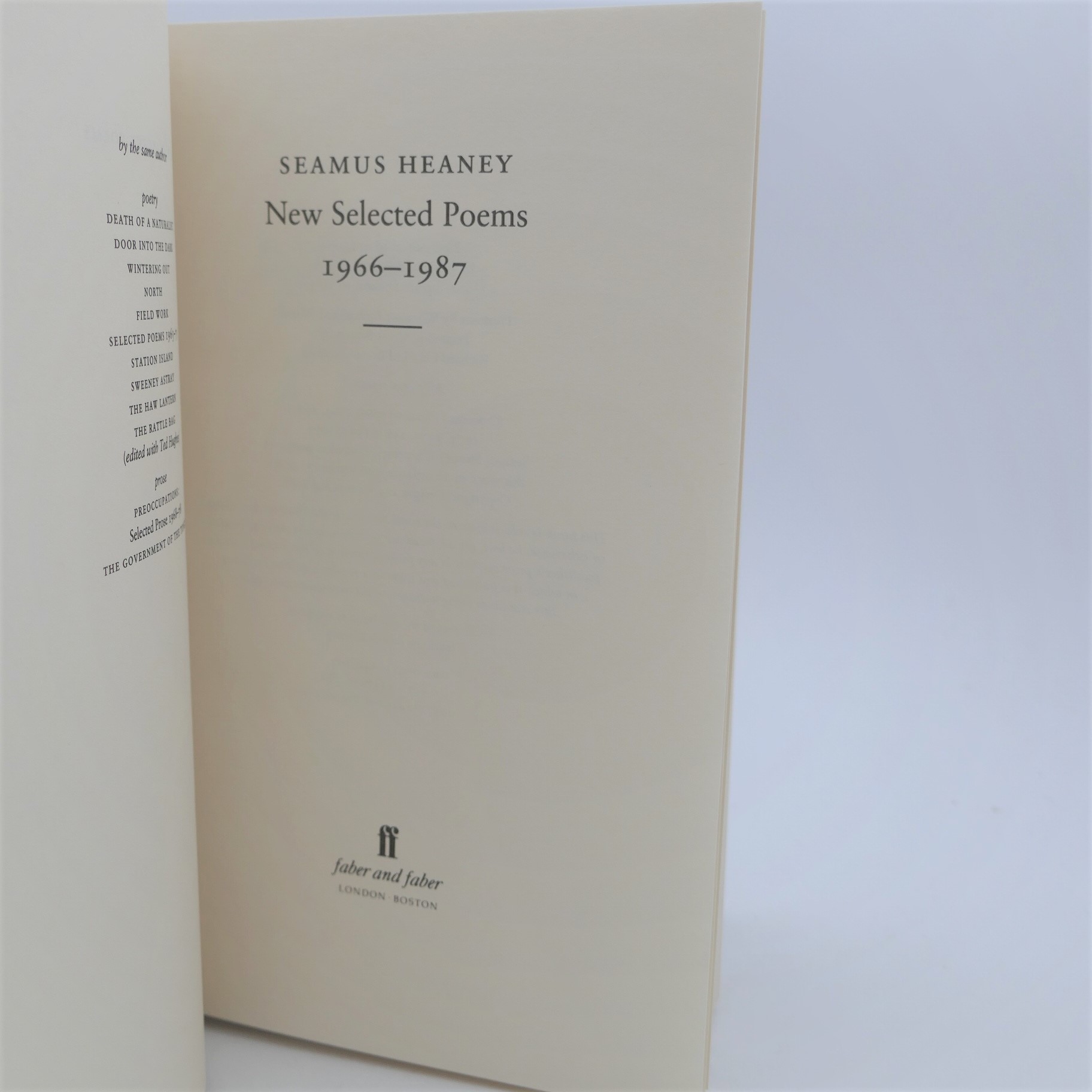 New Selected Poems (1966-1987). Limited Signed Edition - Image 3