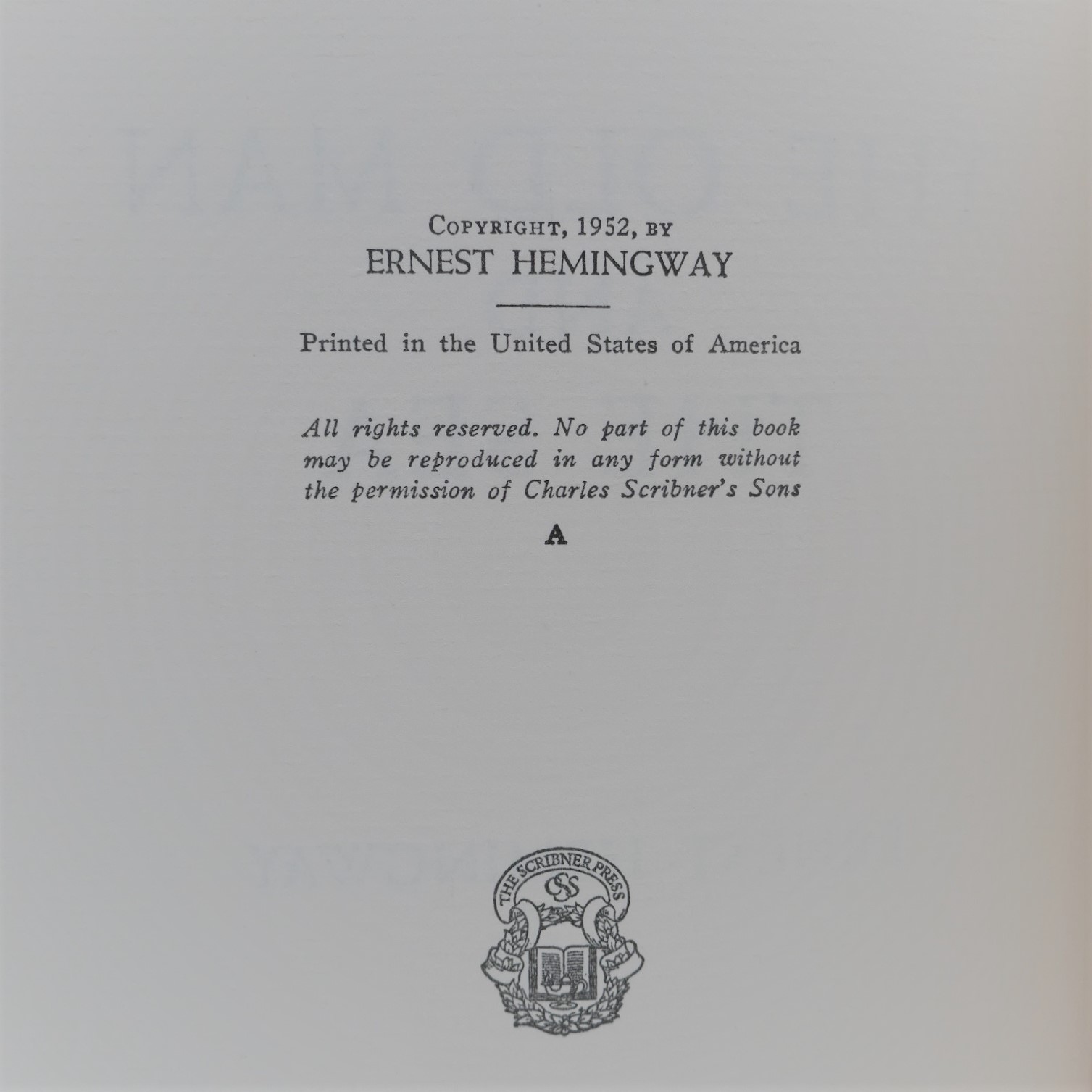 The Old Man and The Sea (1952) (in facsimile d.j) - Image 5