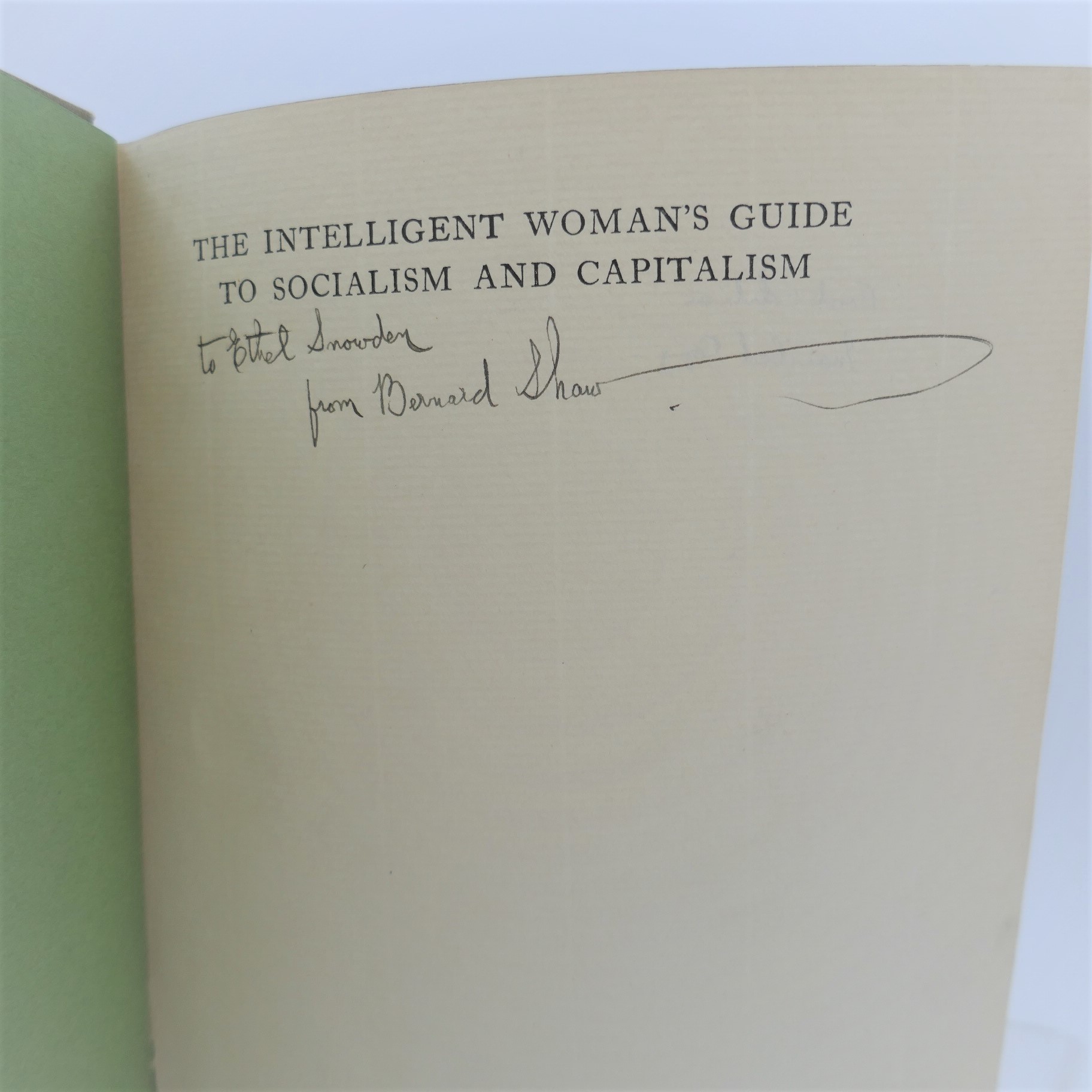 The Intelligent Woman's Guide to Socialism & Capitalism. Presentation Copy (1928) - Image 3