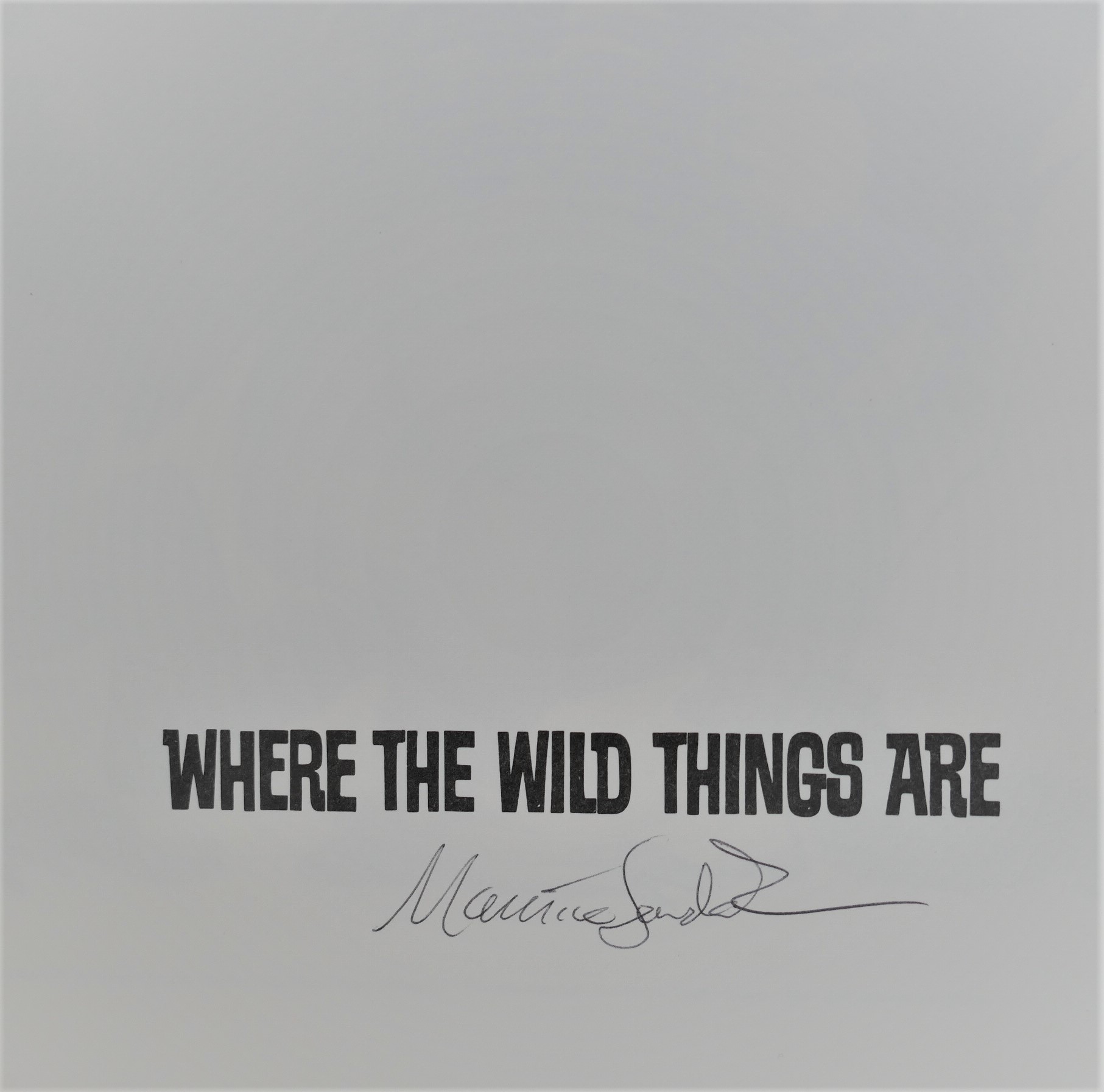 Where The Wild Things Are. Signed by the Author (1991) - Image 2