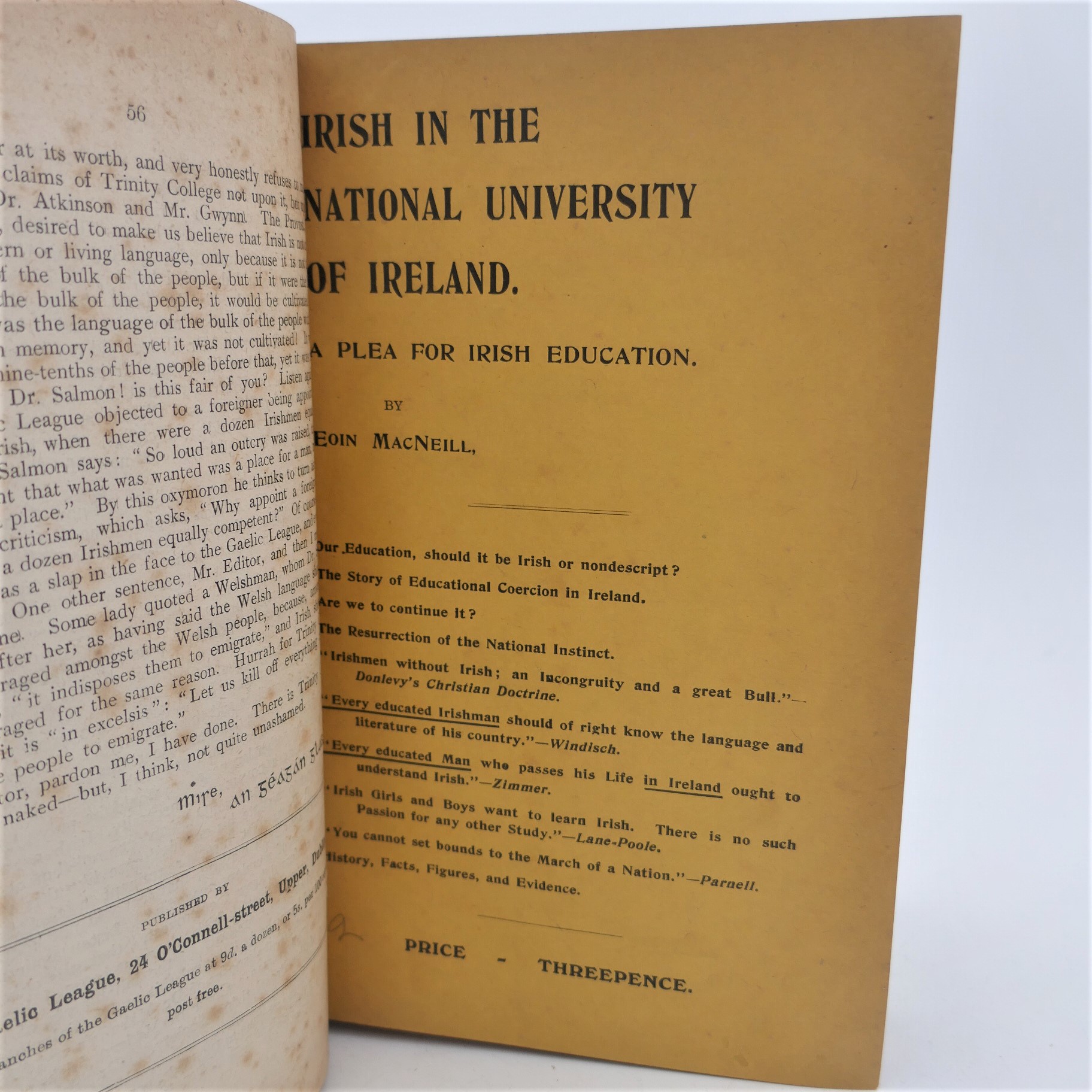 Pamphlets Relation to Irish In University Education etc. (1902-1909) - Image 2