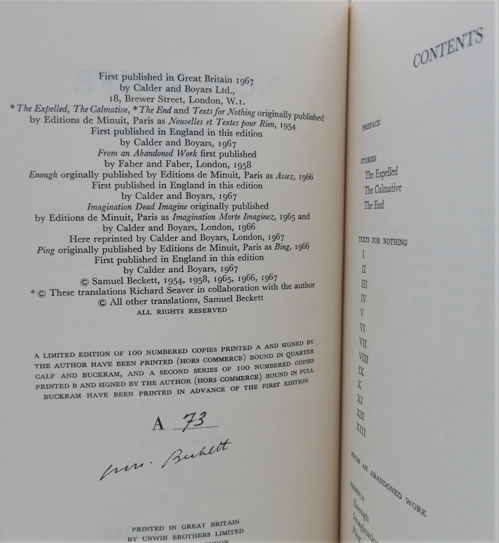 No's Knife. Limited Signed Edition (1967) - Image 3