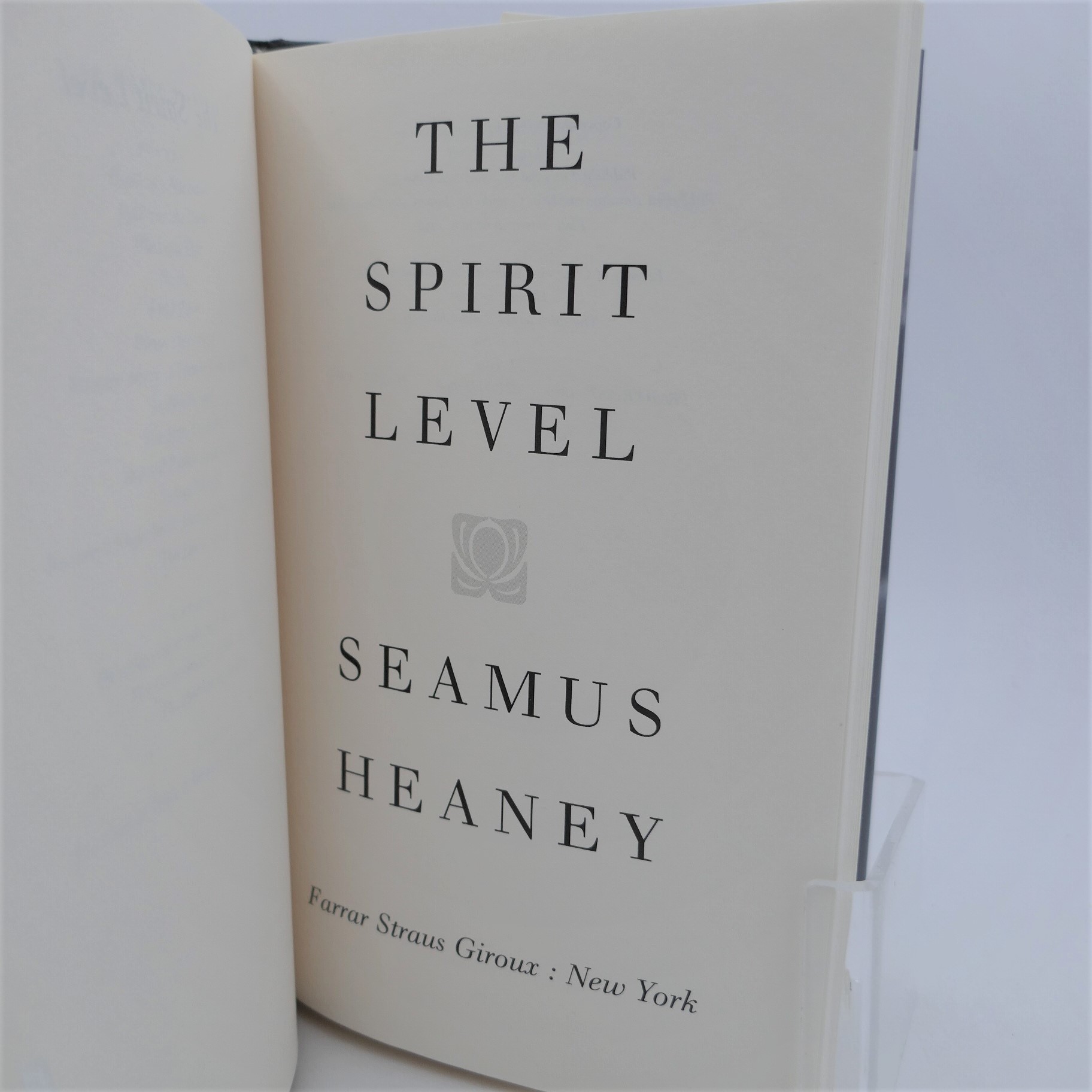 Spirit Level. First American Edition. Inscribed Copy (1996) - Image 3