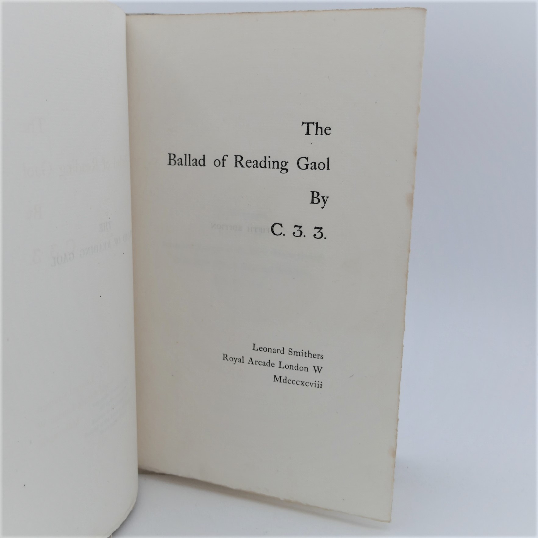 The Ballad of Reading Gaol. Fourth Edition (1898) - Image 2