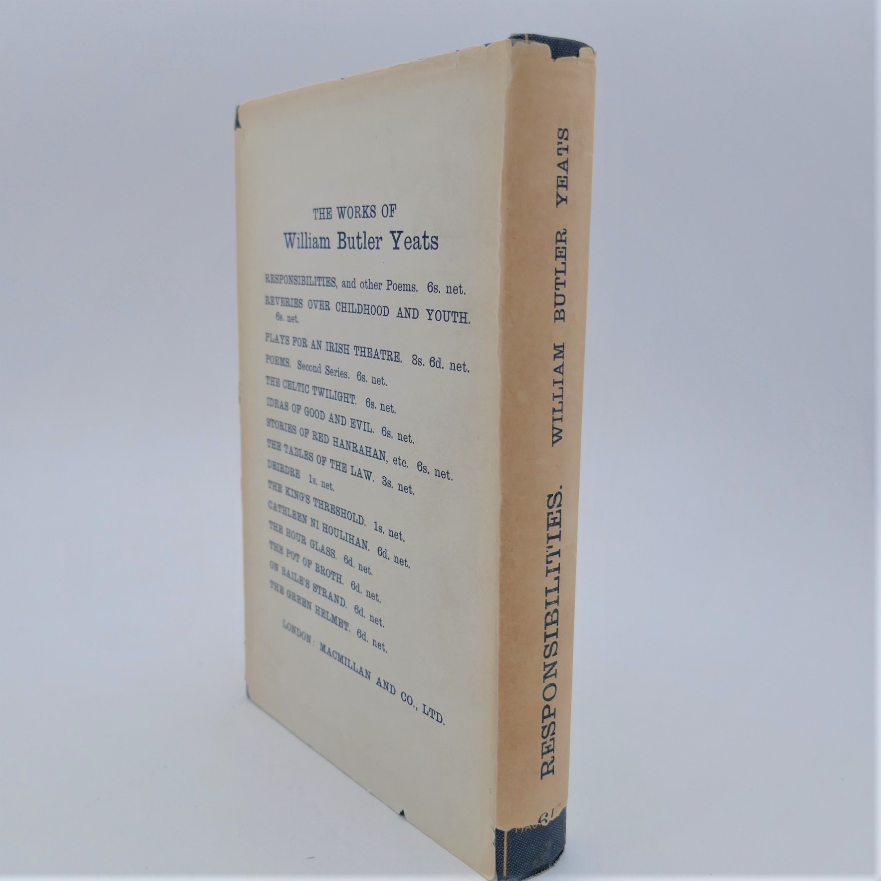 Responsibilities and Other Poems. Exceptional Copy In Dust Jacket (1916) - Image 2