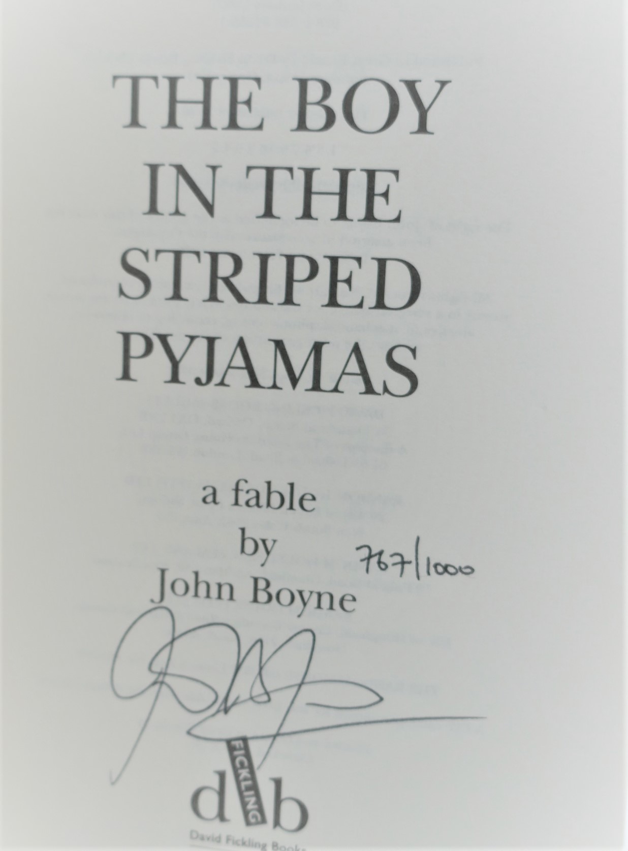 The Boy in the Striped Pyjamas. Limited Edition Issue (2006) - Image 2