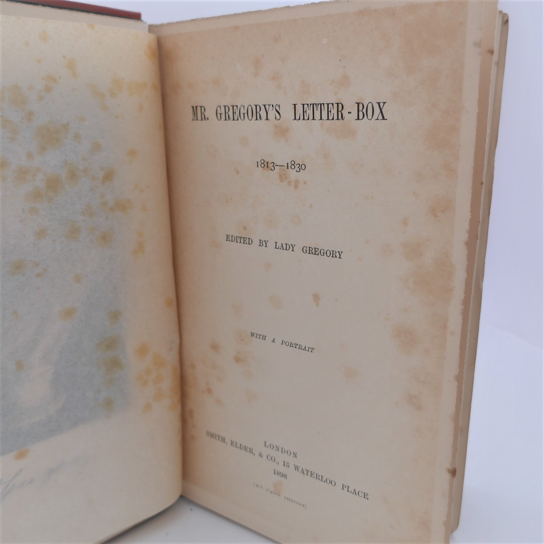 Mr. Gregory's Letter-Box 1813-1830. Robert Gregory's Copy (1895) - Image 2