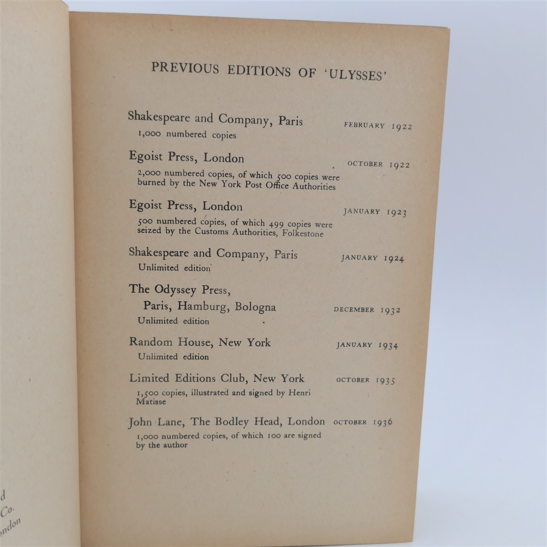 Ulysses. The Bodley Head (1947) - Image 3