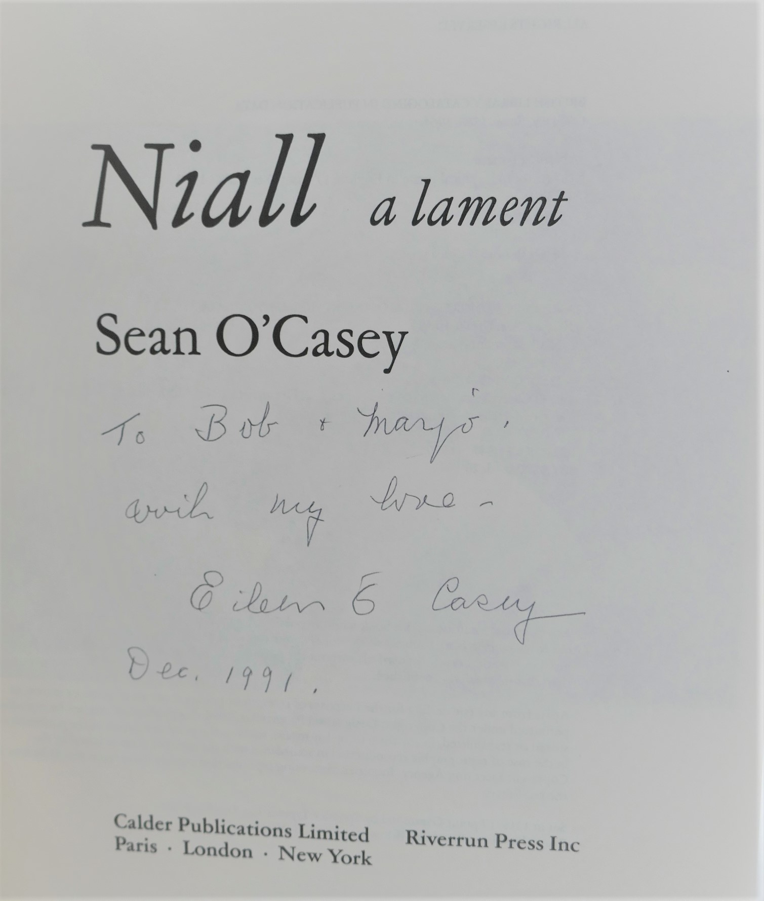 Niall - A Lament (1991) - Image 2
