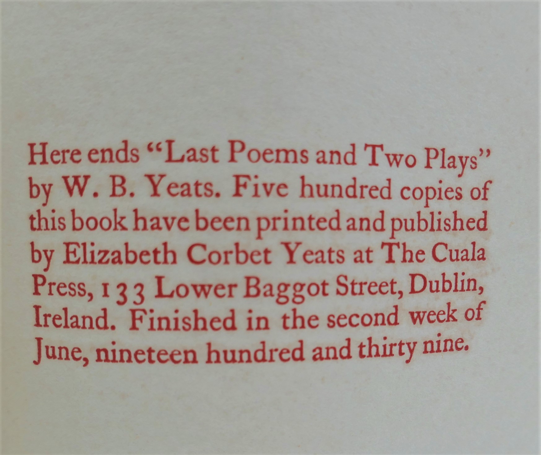 Last Poems and Two Plays (1939) - Image 3