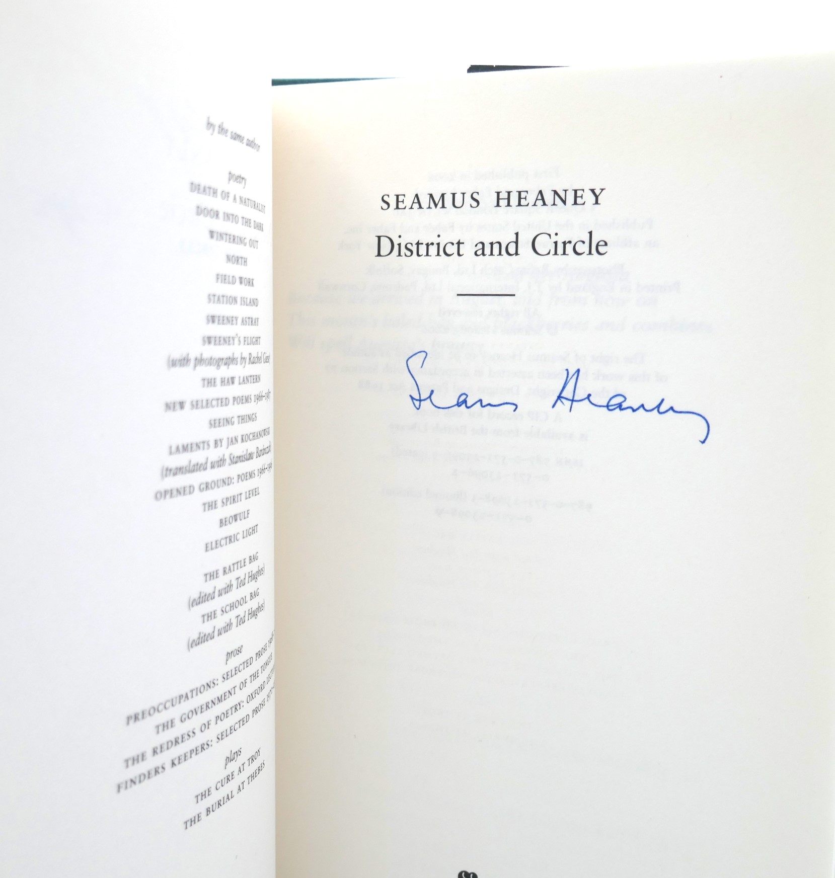 District and Circle. Third Issue. Signed Copy (2006) - Image 3