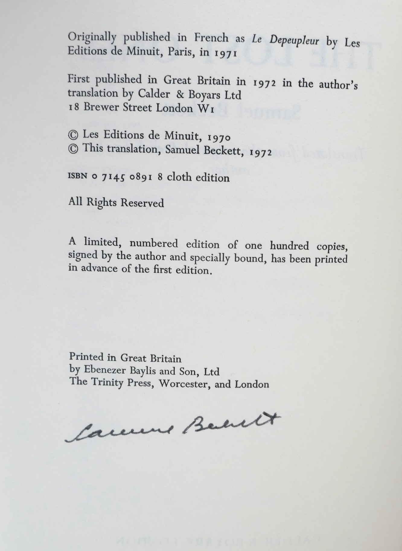 The Lost Ones. Limited Signed Edition (1972) - Image 3