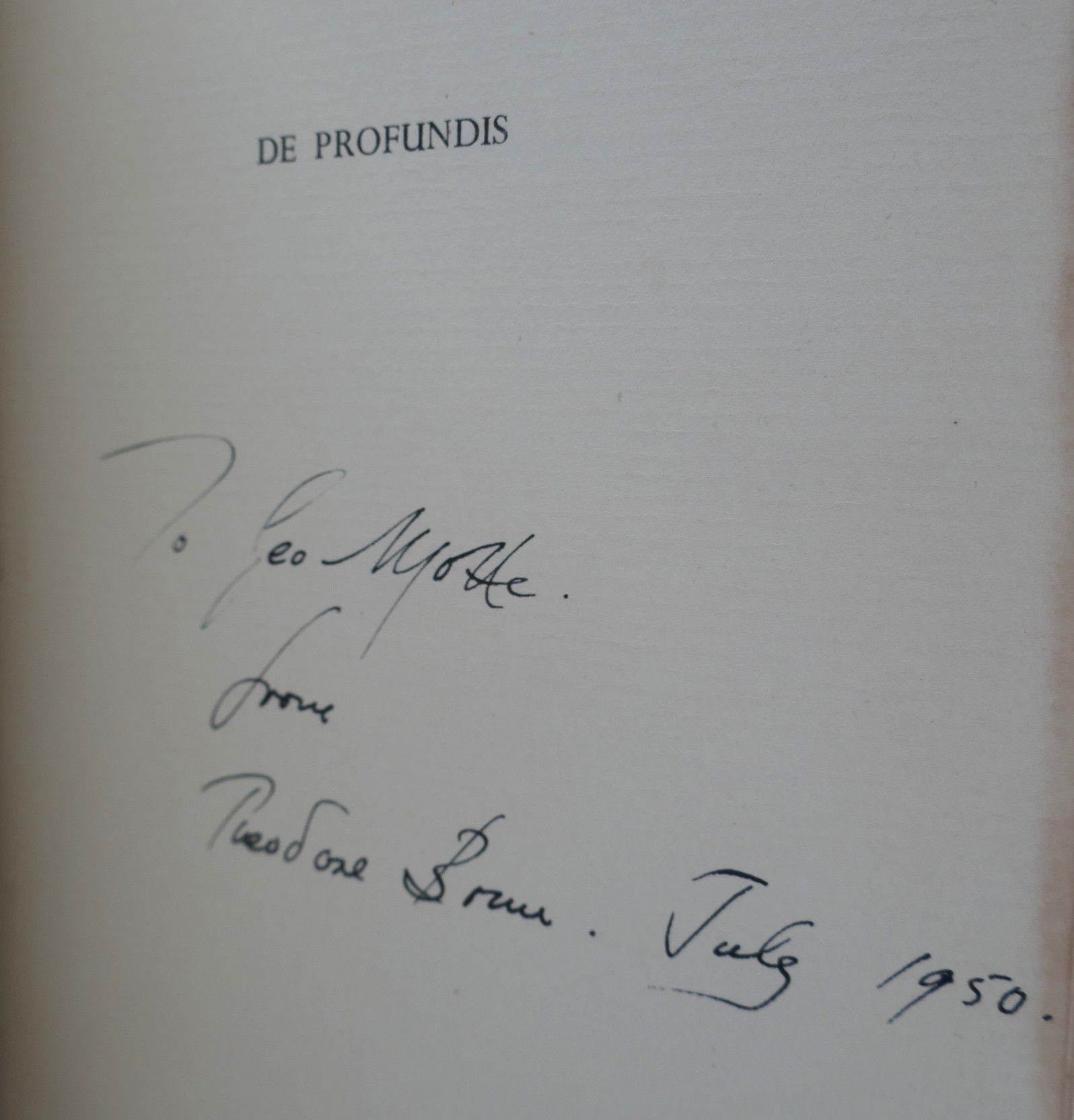 De Profundis. Limited Edition - Signed by Oscar Wilde's Son (1949) - Image 3