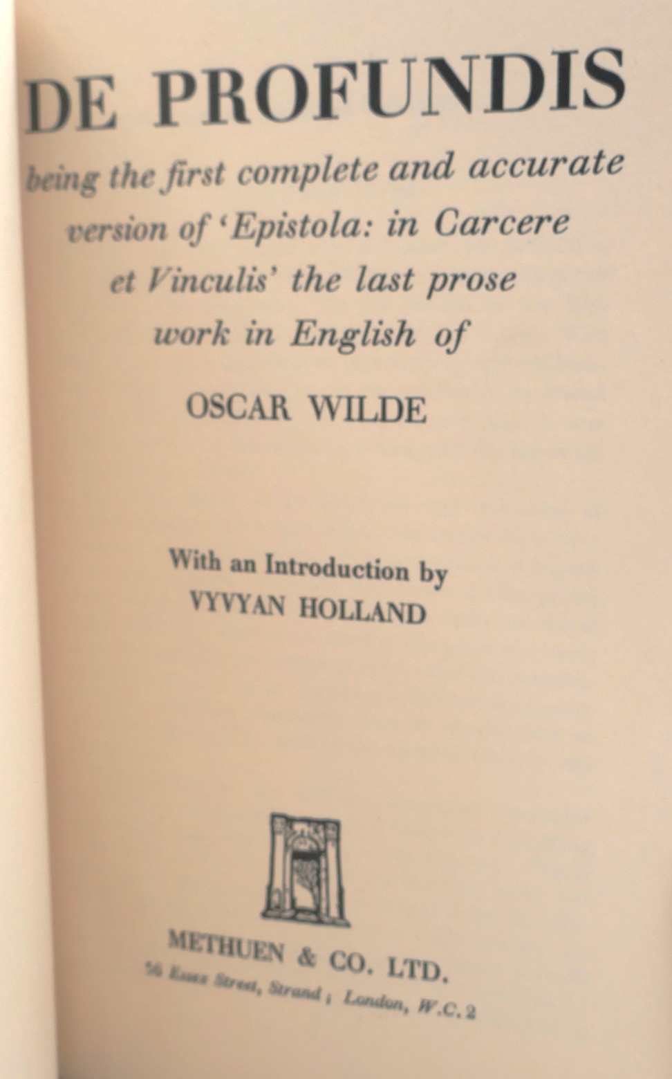 De Profundis. Limited Edition - Signed by Oscar Wilde's Son (1949) - Image 5