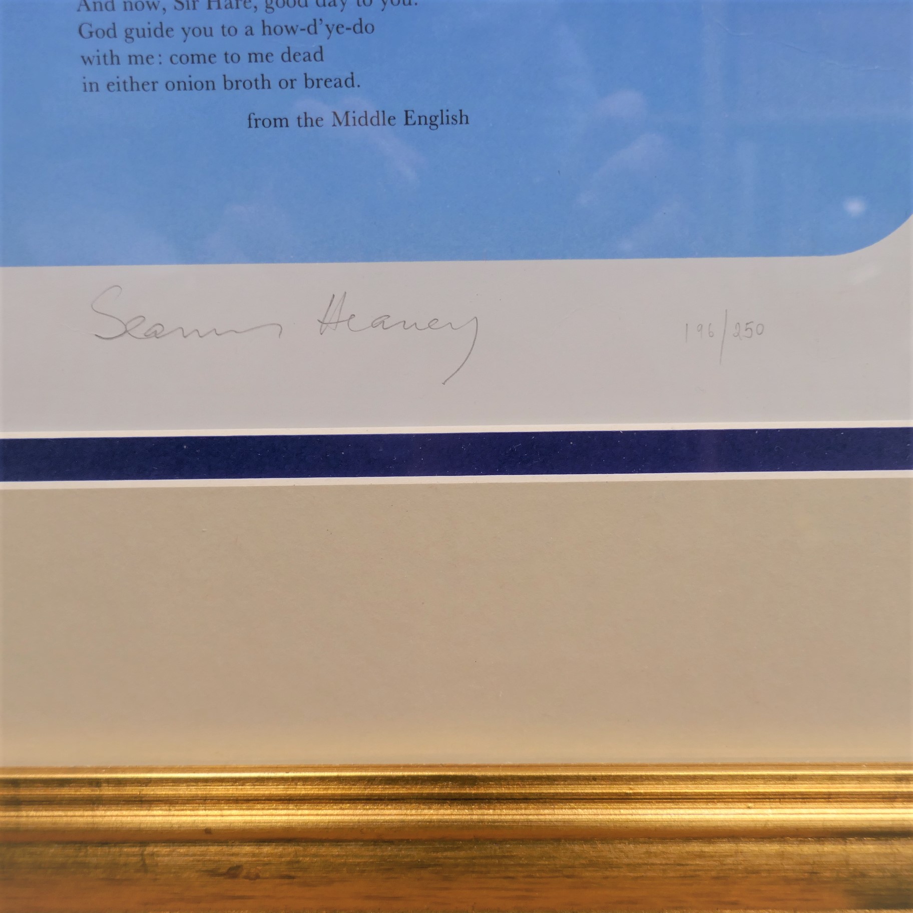 The Names of the Hare. Signed Broadside (1982) - Image 3