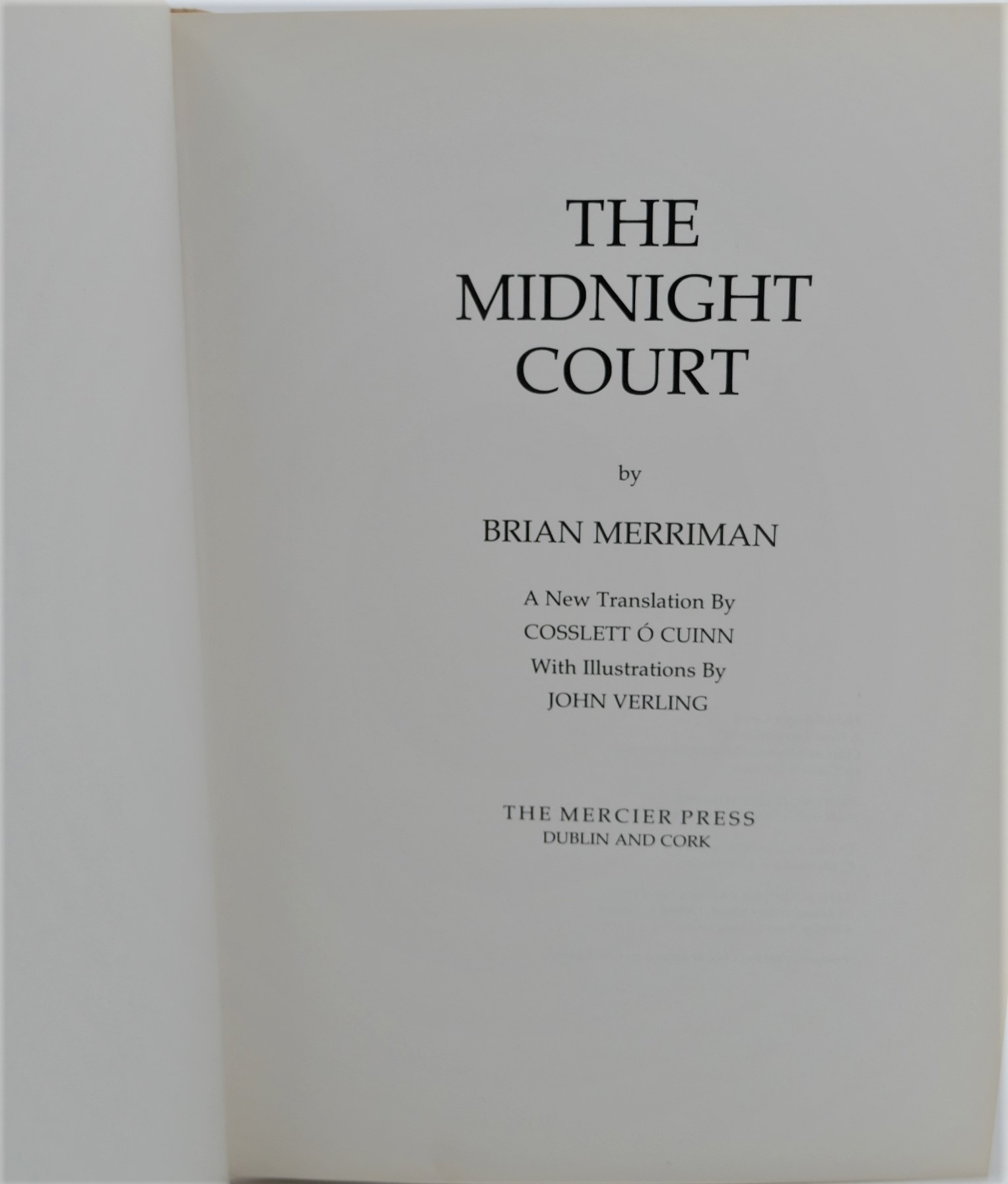 The Midnight Court. A New Translation by Cosslett O'Cuinn (1982)