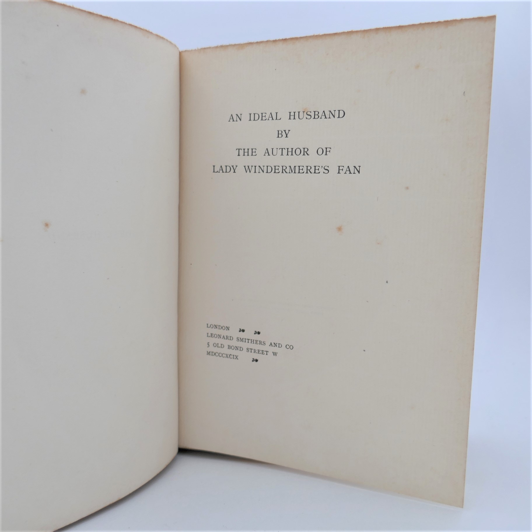 An Ideal Husband. First Edition (1899) - Image 4