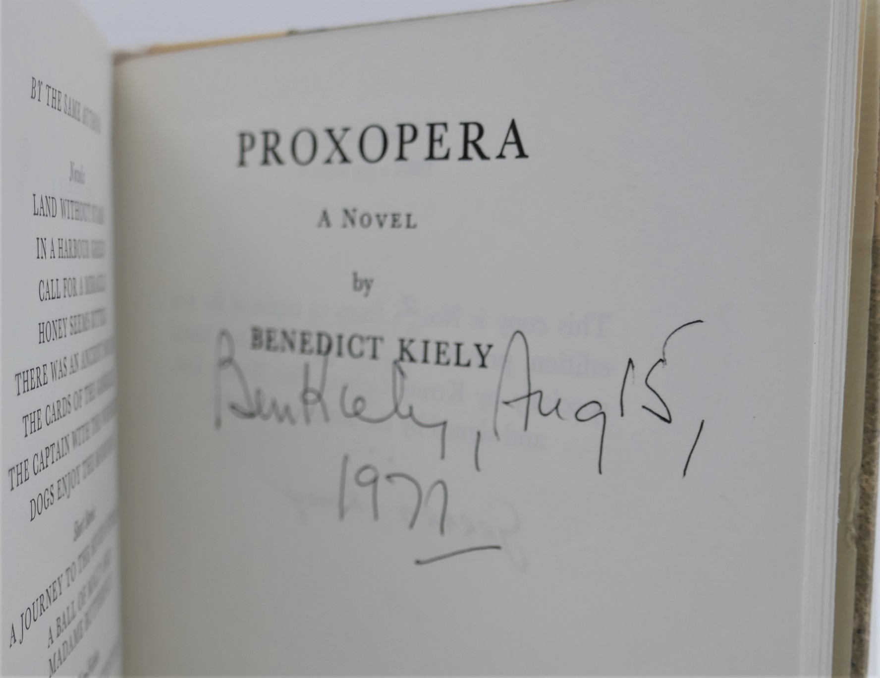 Proxopera. A Novel. One of Fifty Copies (1977) - Image 2
