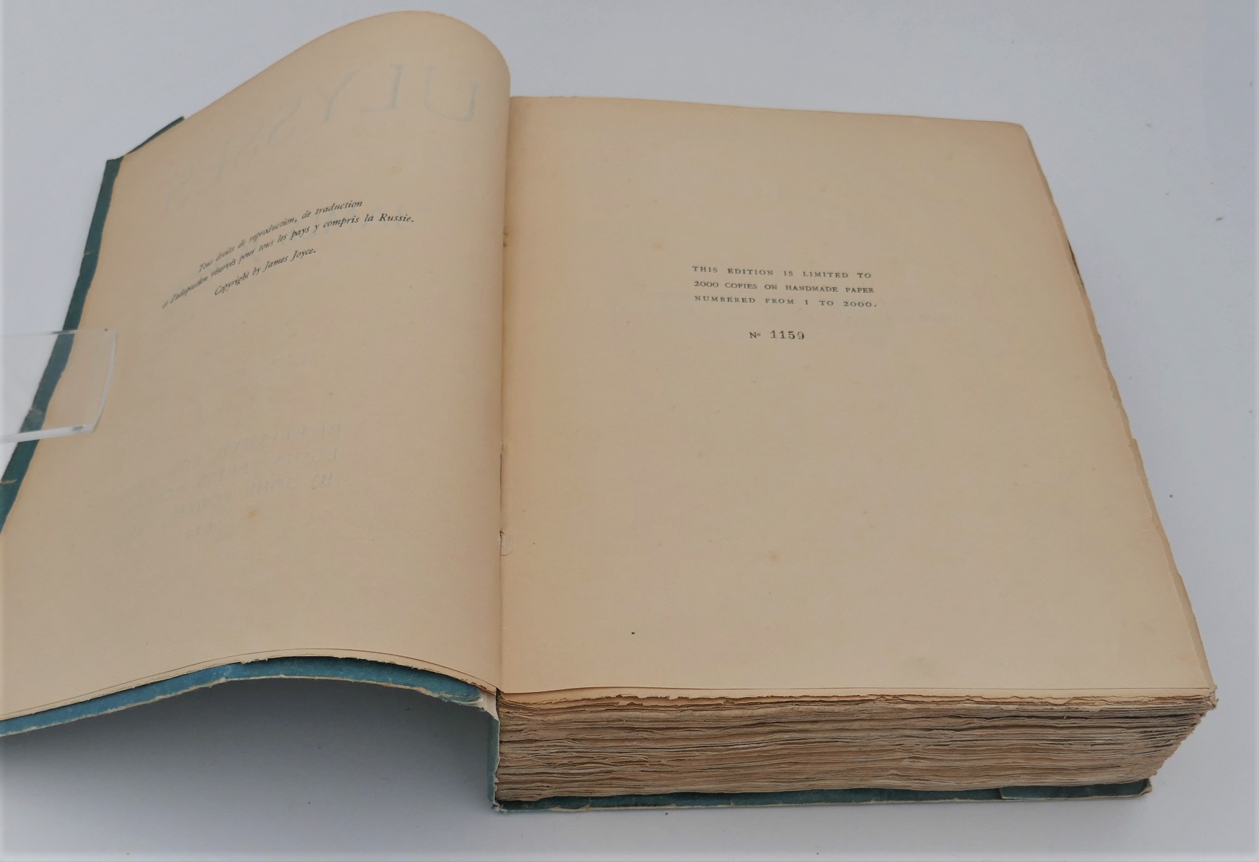 Ulysses. Second Edition (Paris 1922) - Image 5