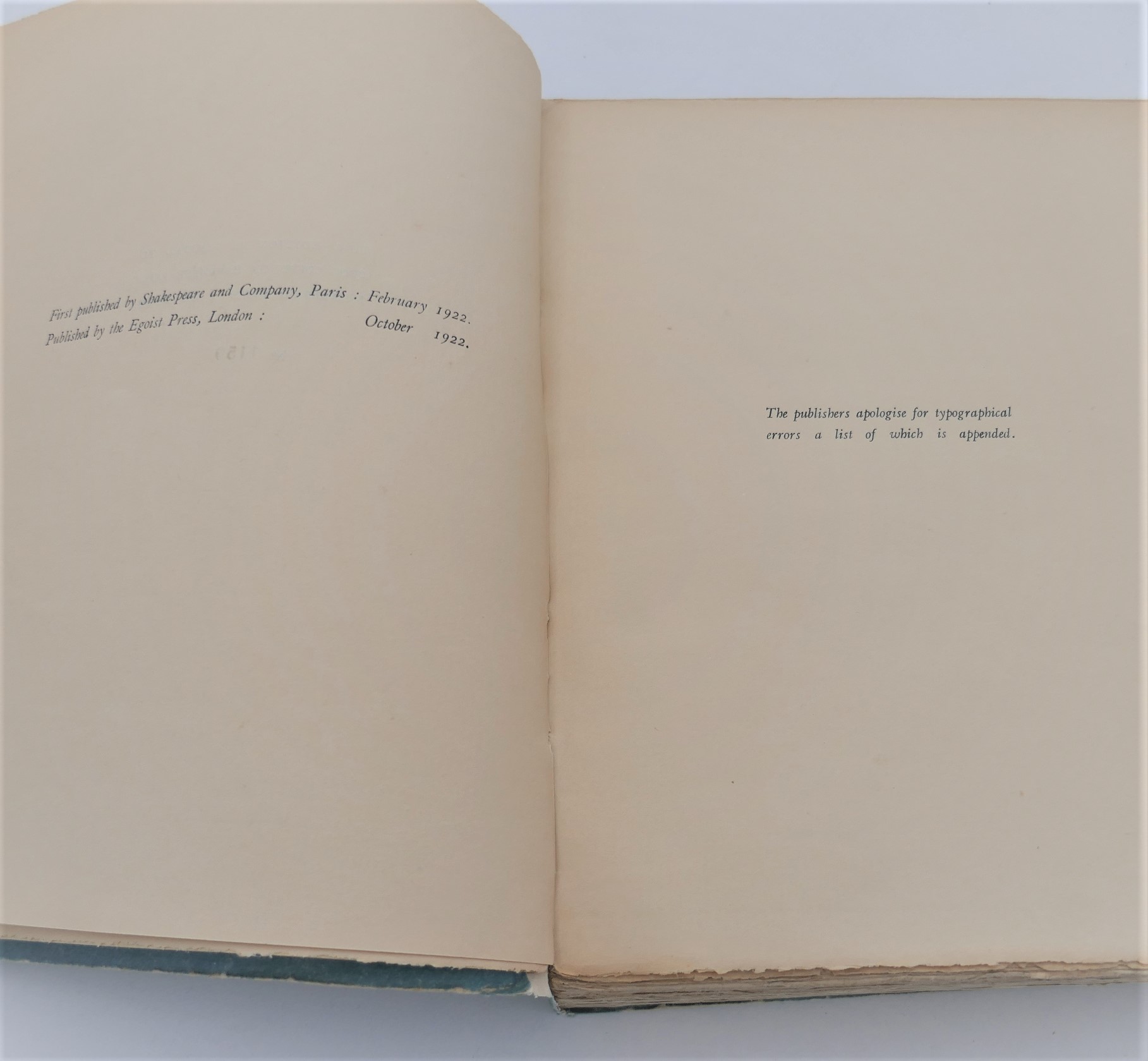 Ulysses. Second Edition (Paris 1922) - Image 7