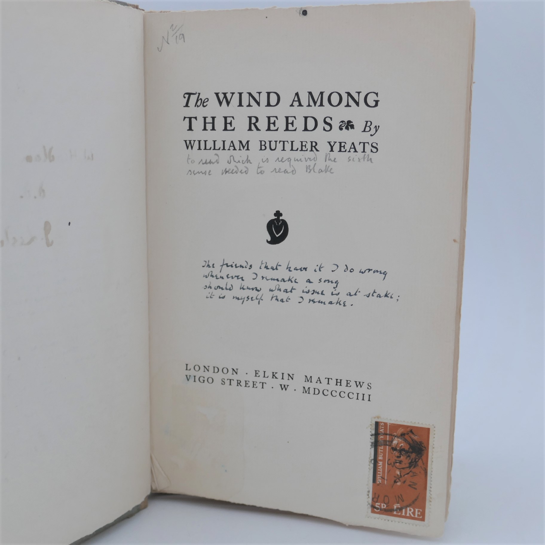 The Wind Among the Reeds. Association Copy (1903) - Image 3