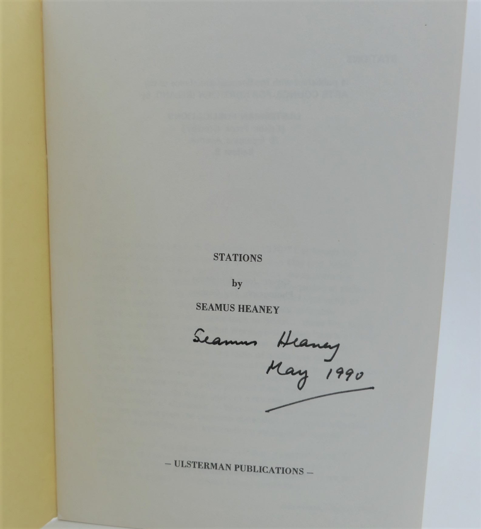 Stations. Signed Copy (1975) - Image 3