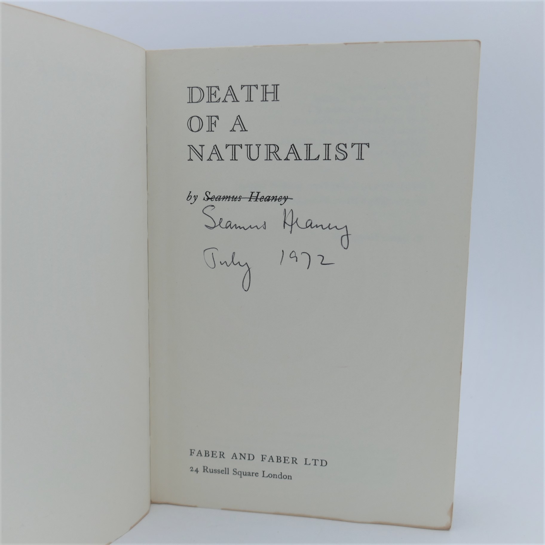 Death of a Naturalist. First Edition In Paperback. Signed Copy (1969) - Image 2