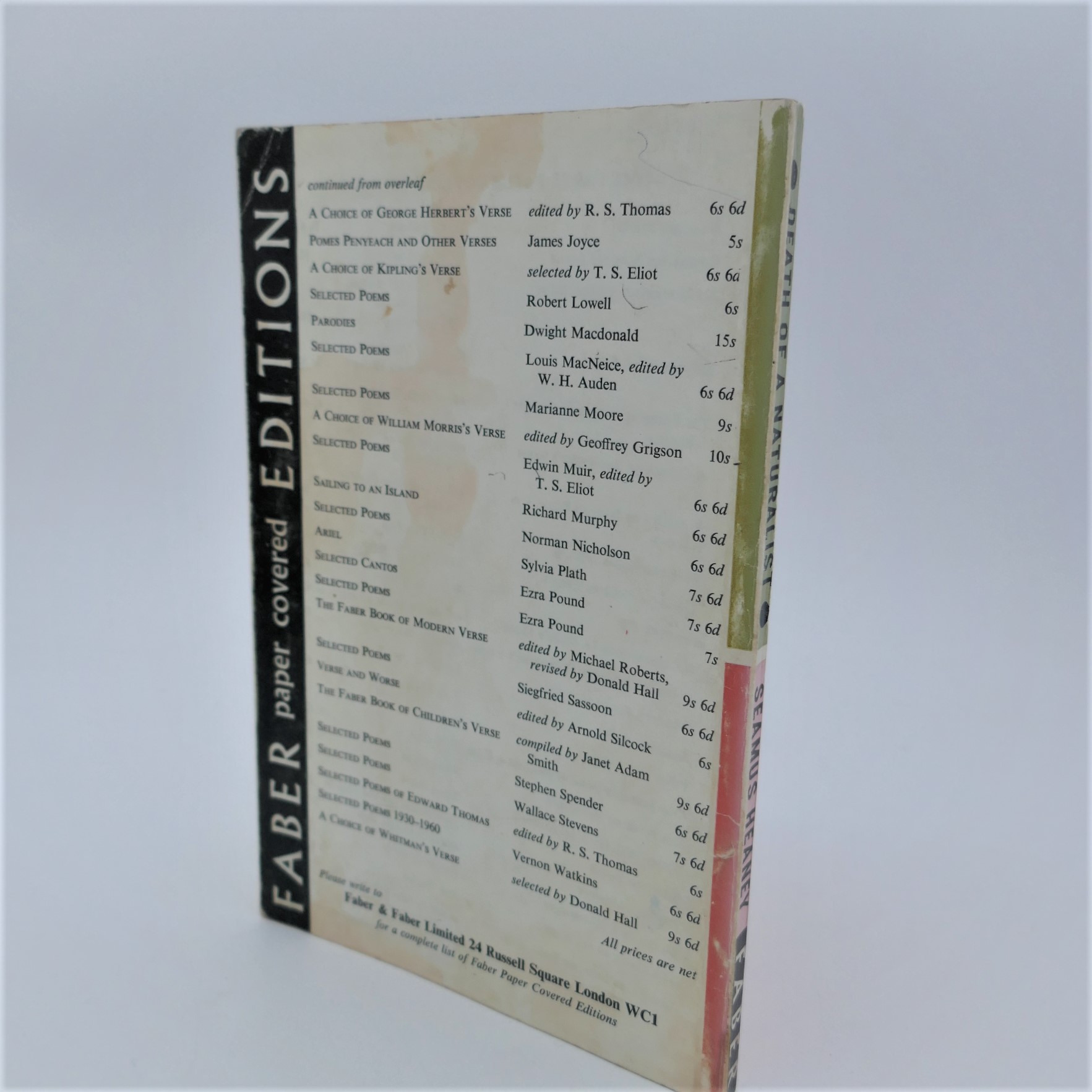 Death of a Naturalist. First Edition In Paperback. Signed Copy (1969) - Image 4