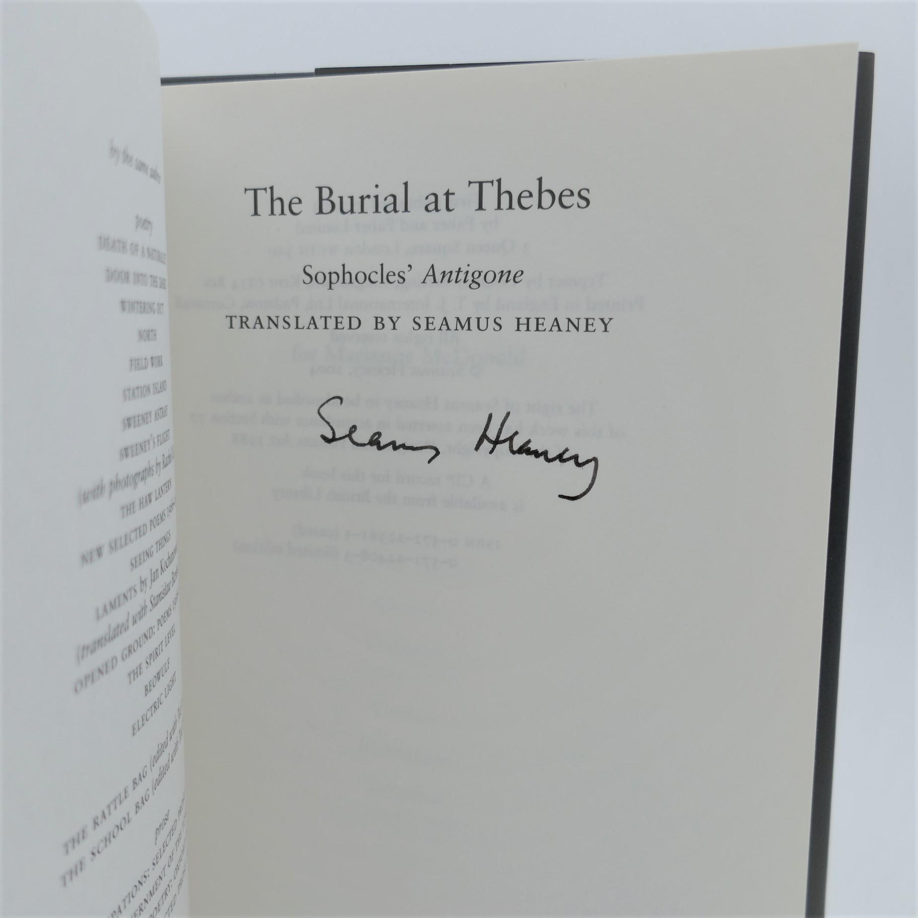 The Burial at Thebes. Signed Copy (2004) - Image 3