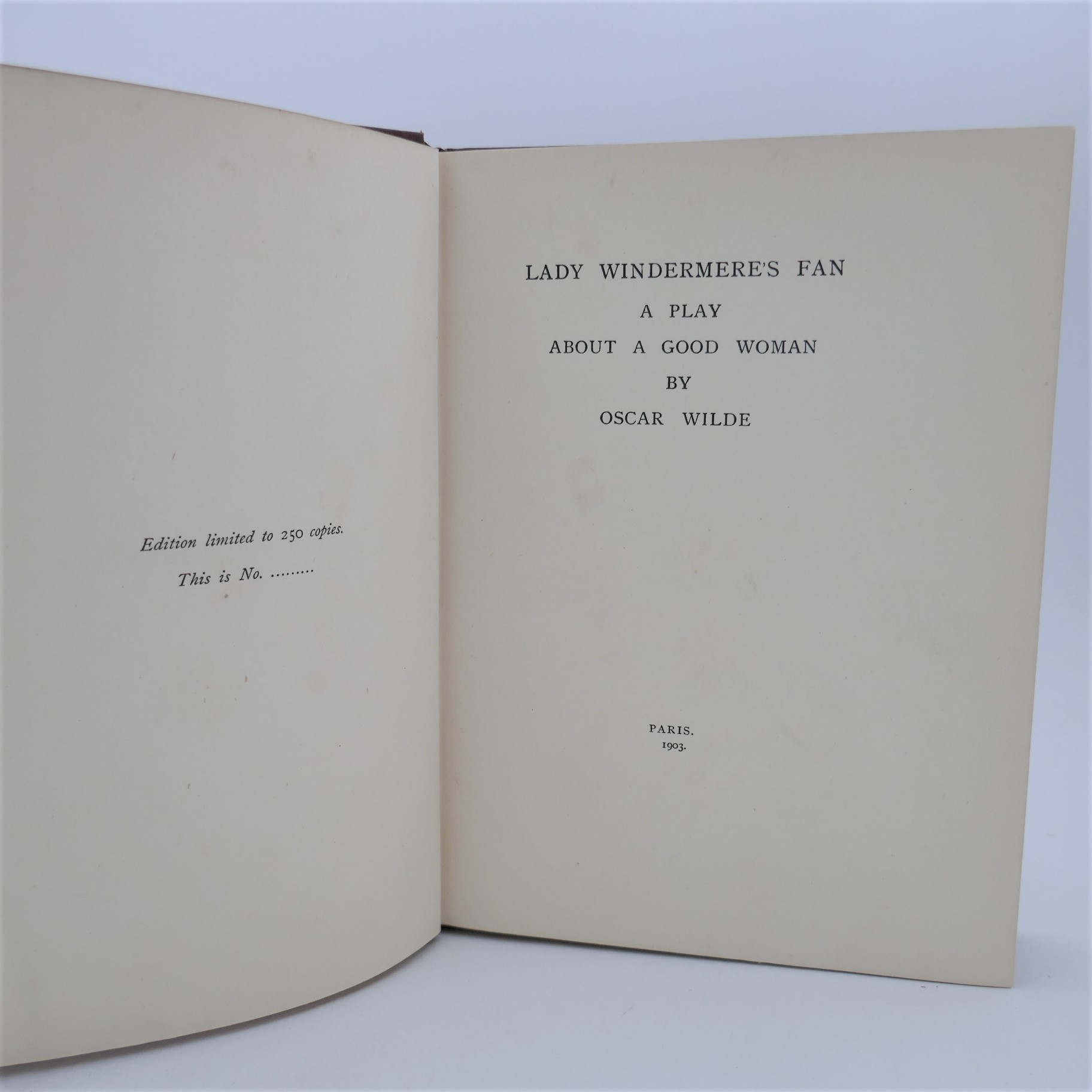 Lady Windermere's Fan. Limited Edition (1903) - Image 2