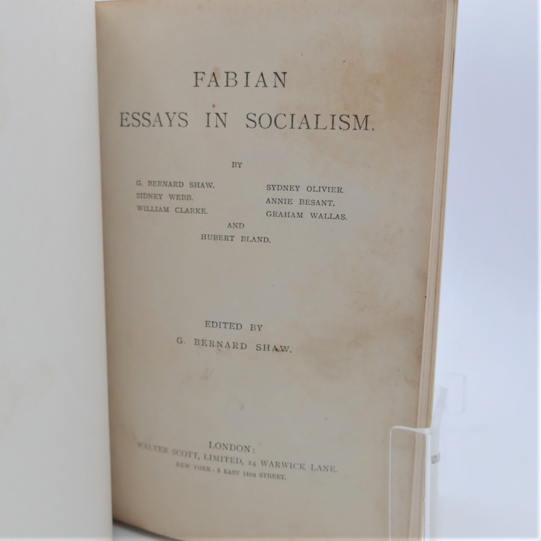 Fabian Essays in Socialism (1889) - Image 2