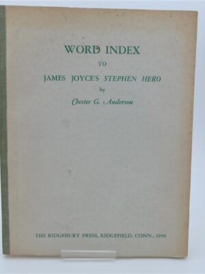 Word Index to James Joyce's Stephen Hero (1958)