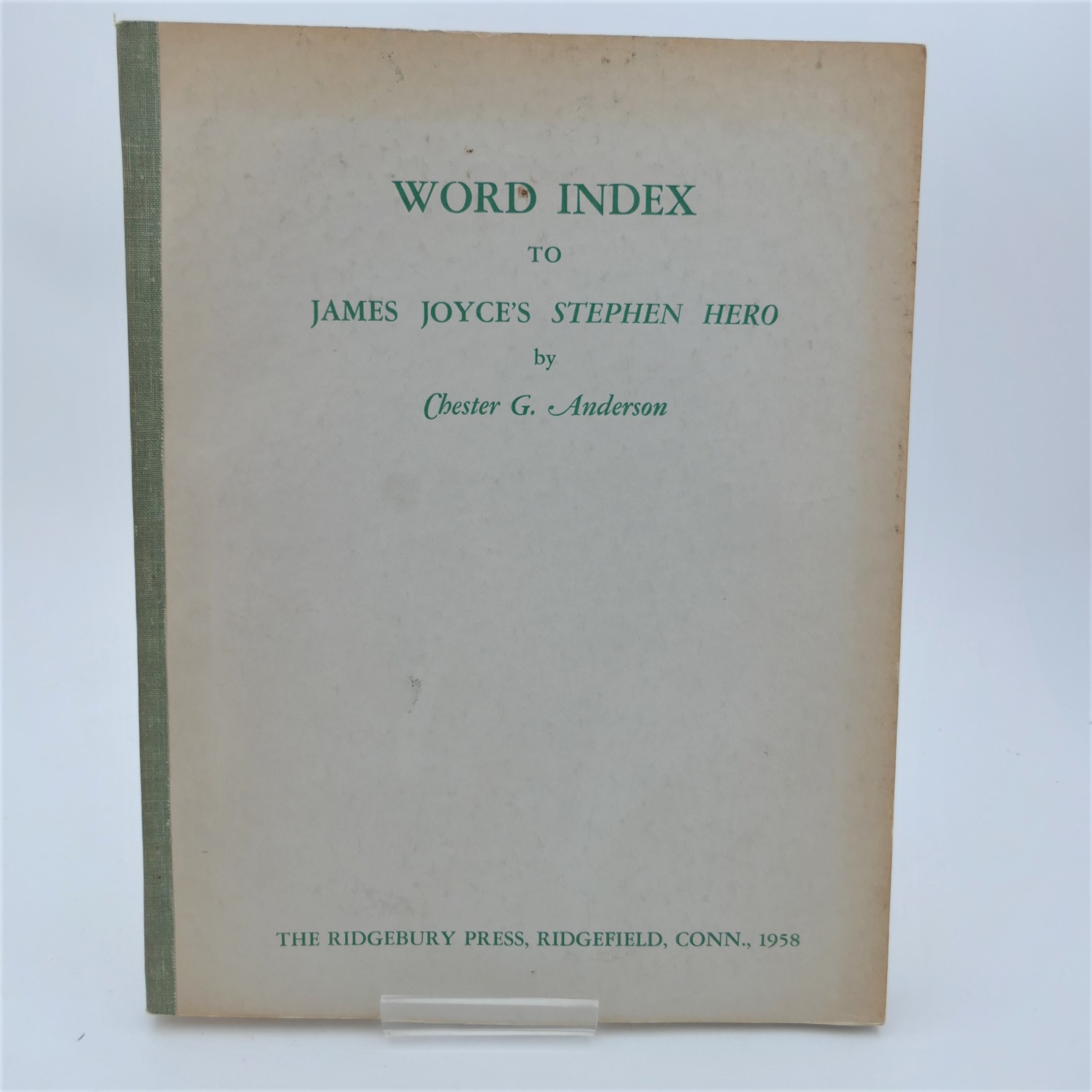 Word Index to James Joyce's Stephen Hero (1958)