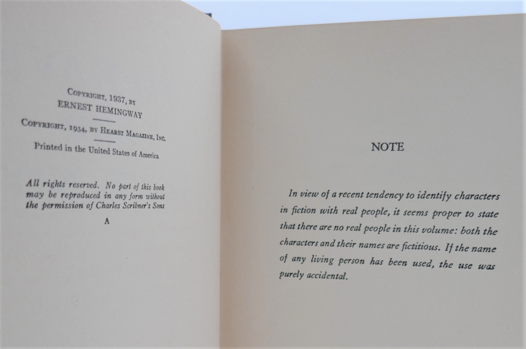 To Have and Have Not. First Edition (1937) - Image 3