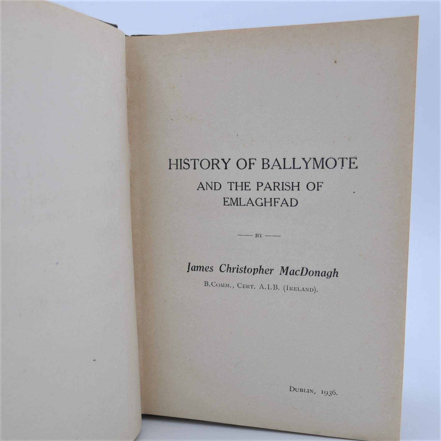 History Of Ballymote And The Parish Of Emlaghfad (1936) - Image 2