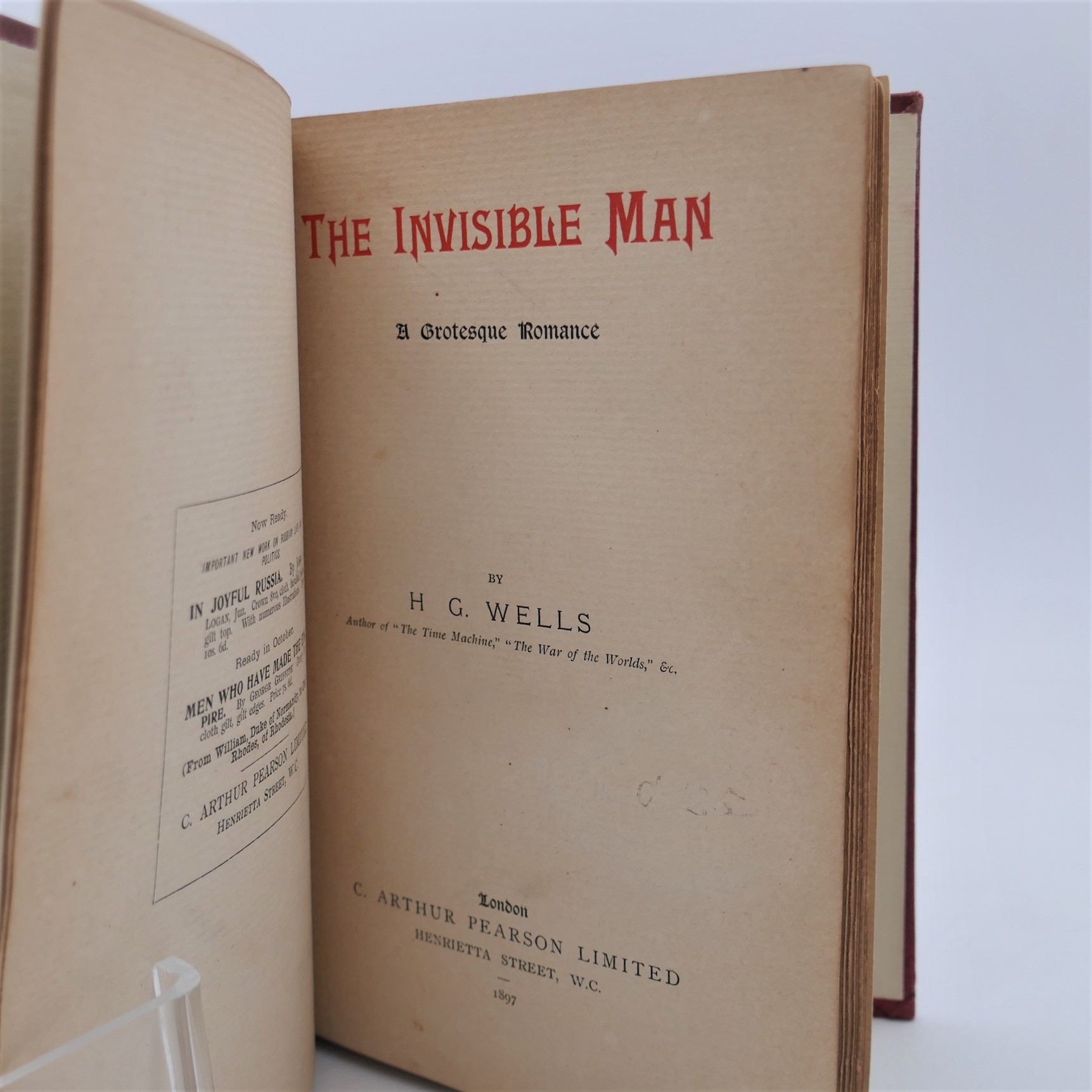 The Invisible Man. First Edition (1897) - Image 2