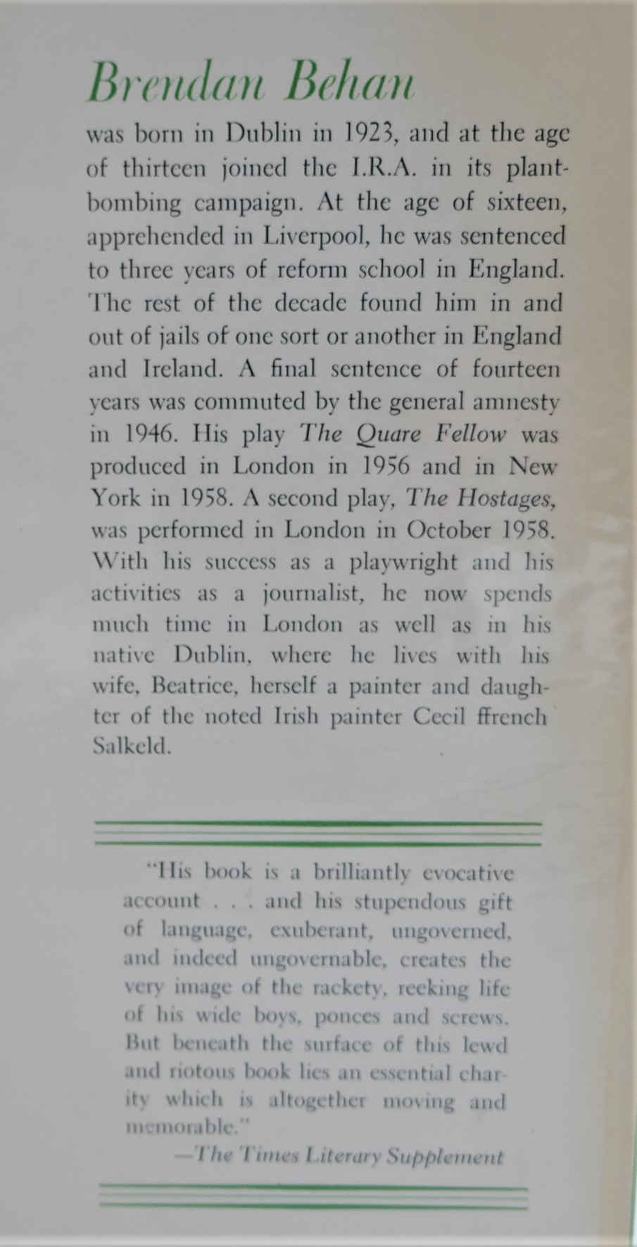 Borstal Boy. Presentation Copy (1959) - Image 5
