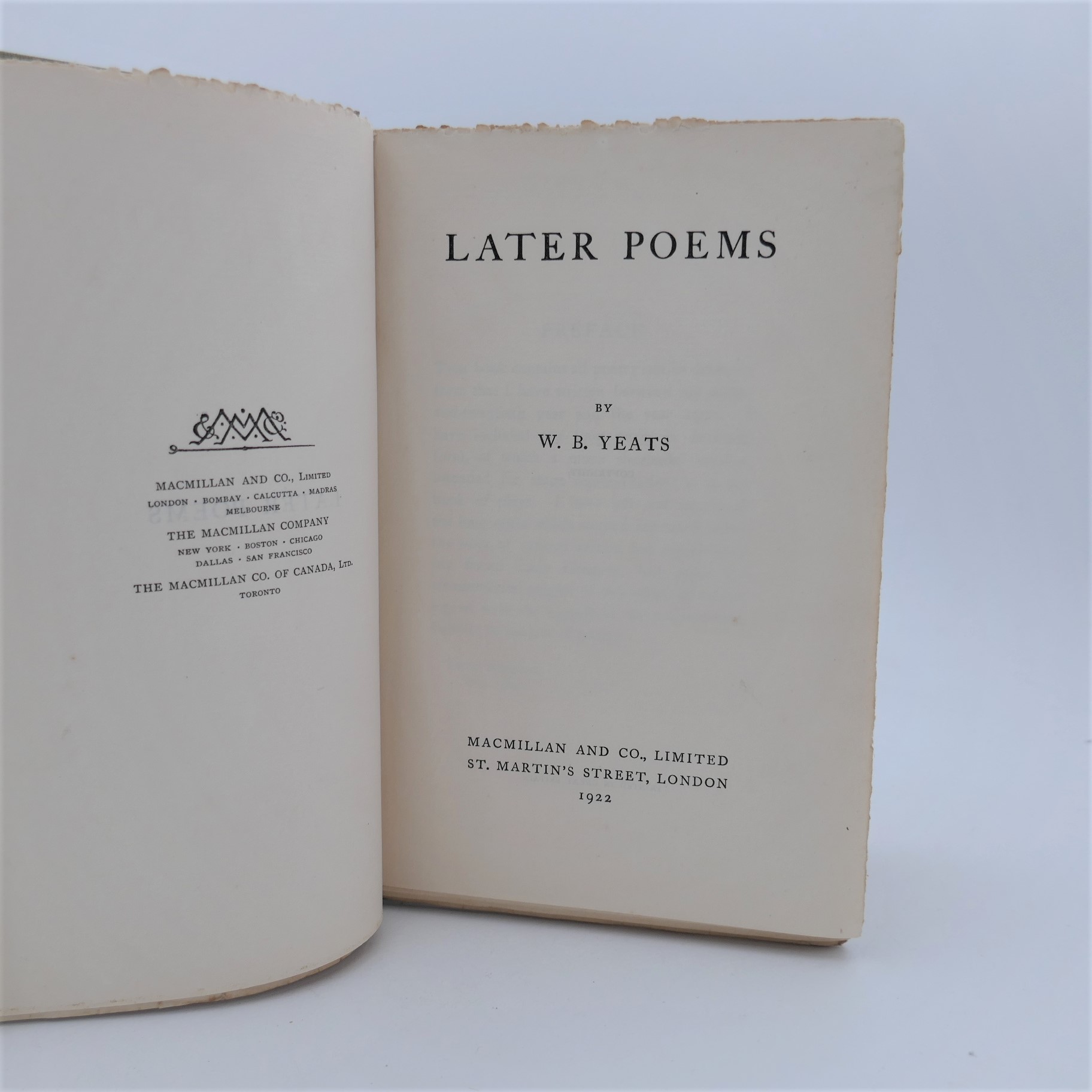 Later Poems. First Edition (1922) - Image 2