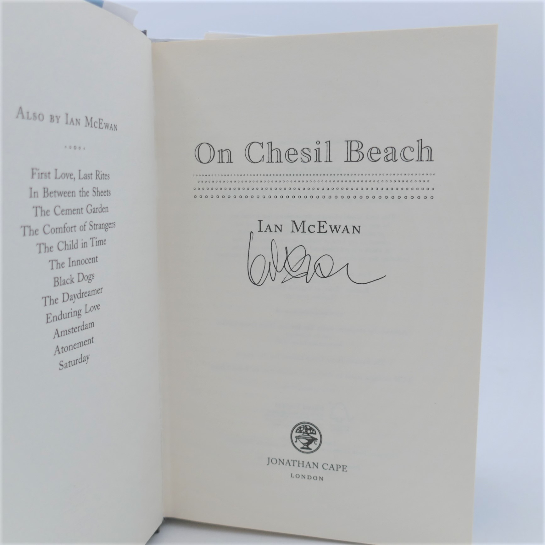 On Chesil Beach. Signed by the Author (2007) - Image 2