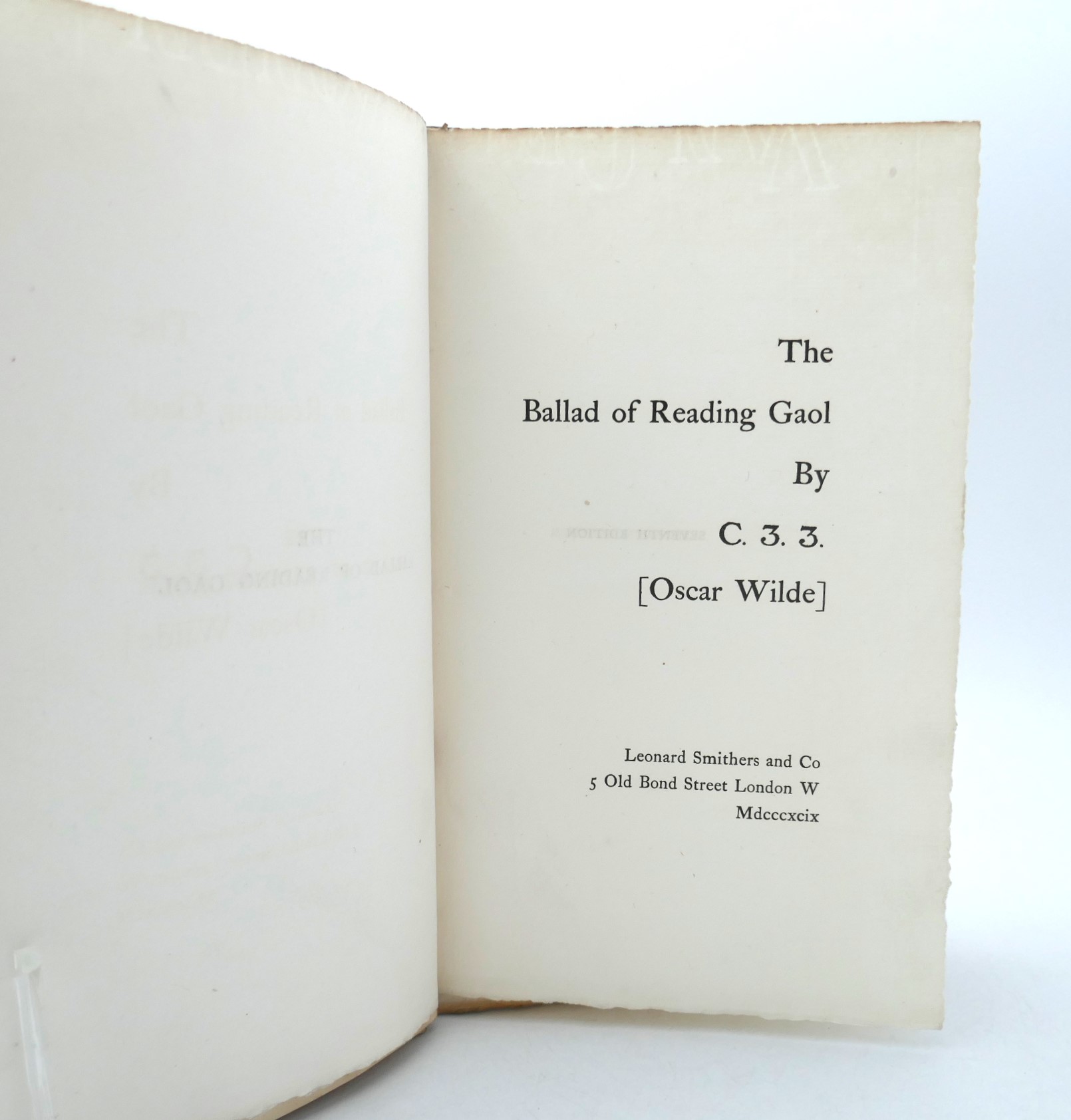 The Ballad of Reading Gaol. Seventh Edition (1899) - Image 2