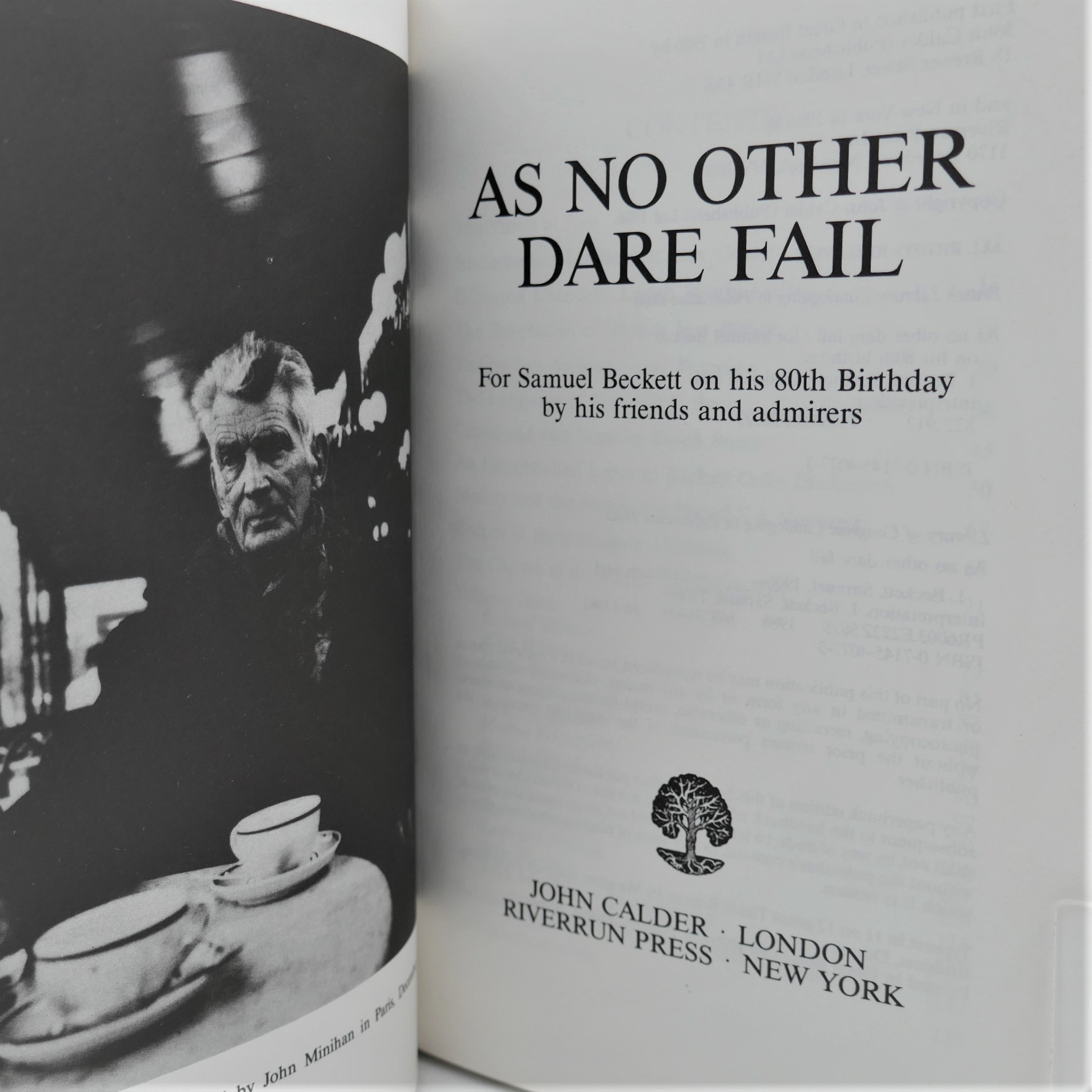 As No Other Dare Fail. Appreciations For Beckett On His 80th Birthday (1986) - Image 2