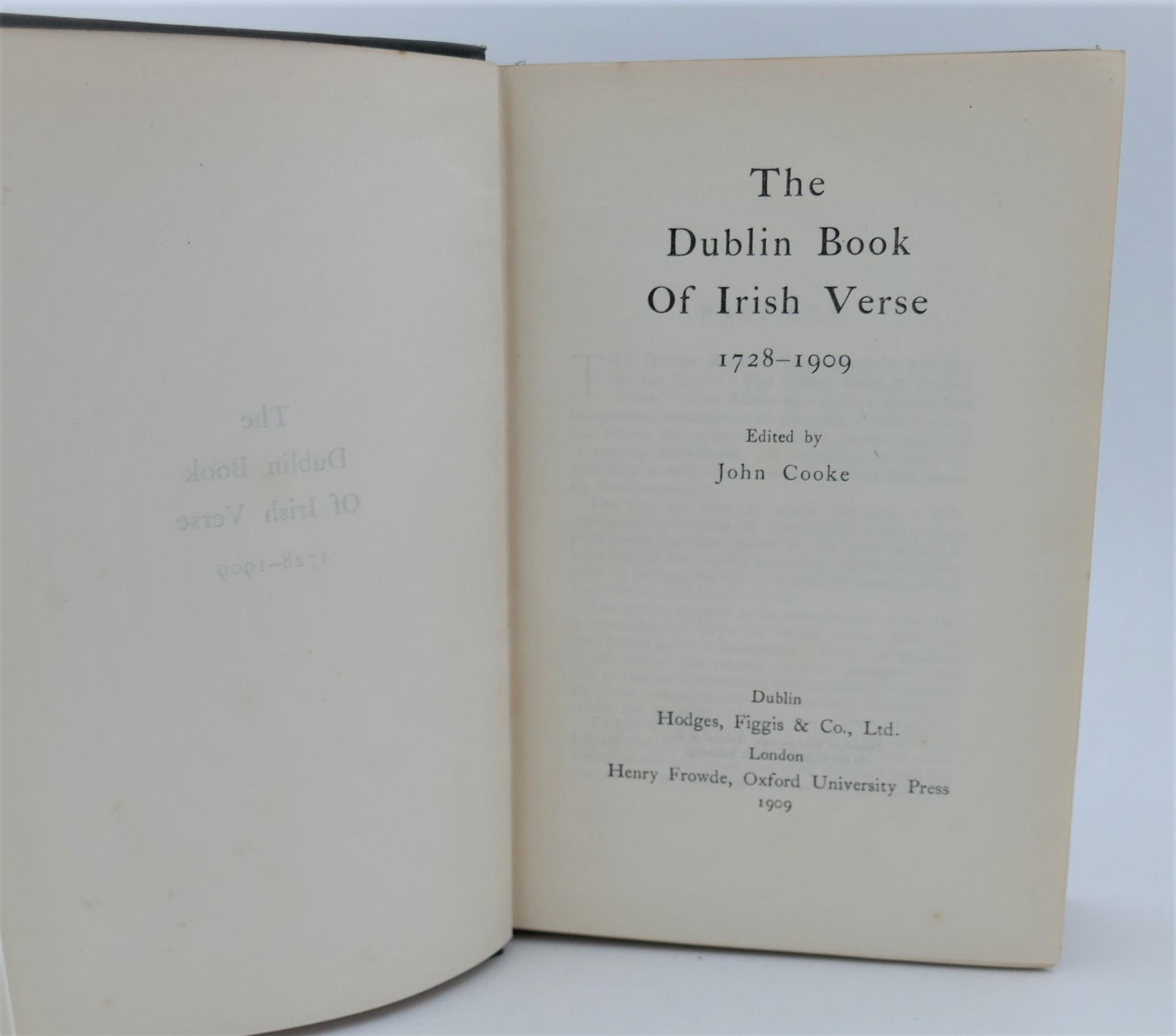 The Dublin Book of Irish Verse 1728-1909 - Image 3