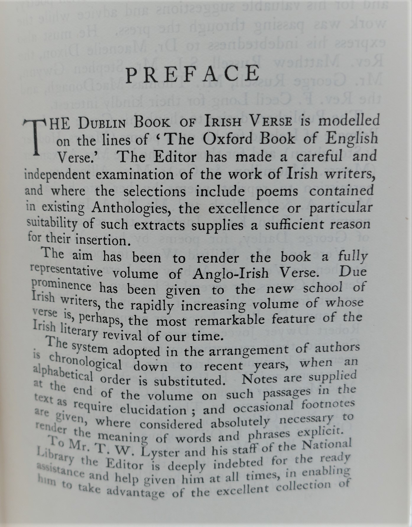 The Dublin Book of Irish Verse 1728-1909 - Image 4