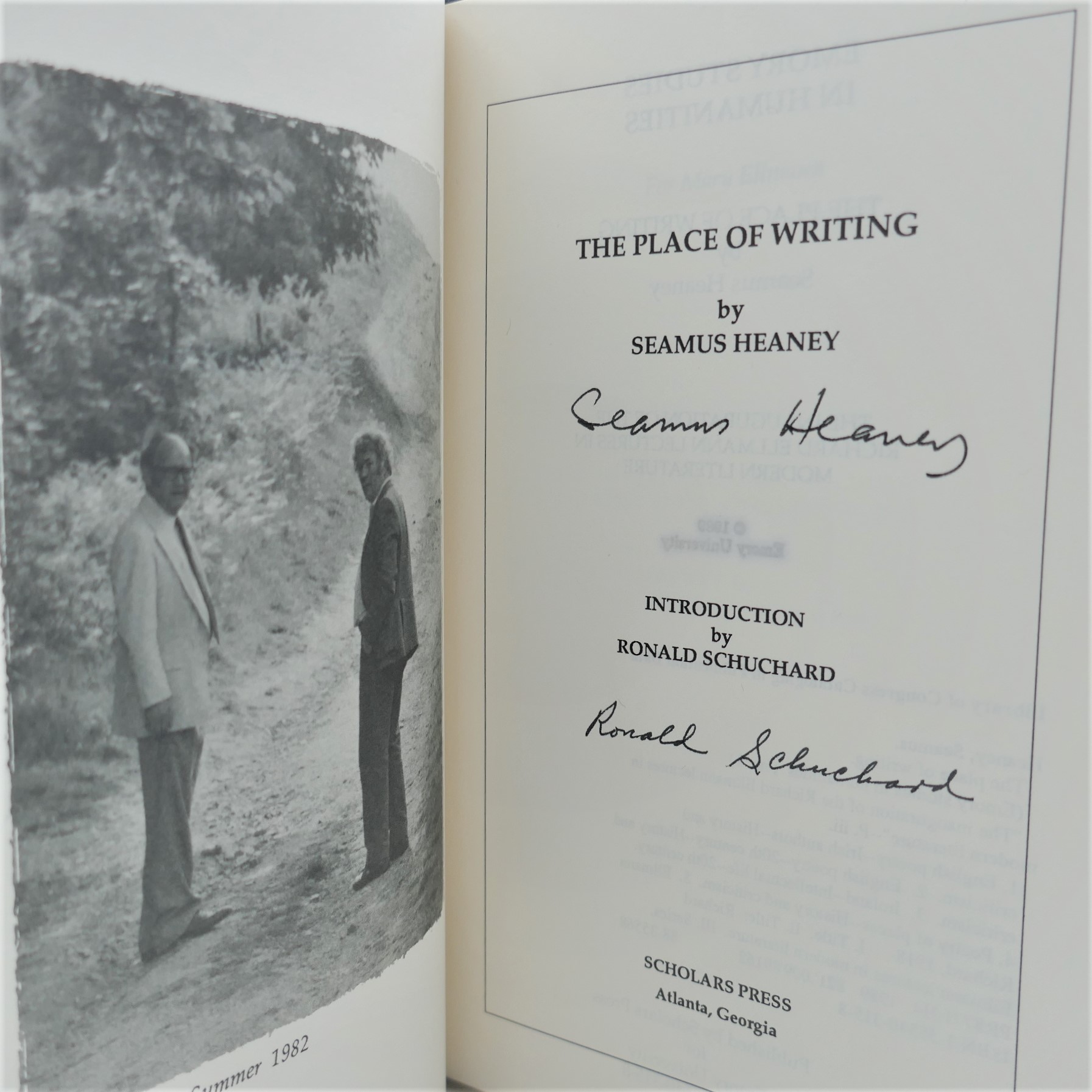 The Place of Writing. Limited Signed Edition (1988) - Image 4