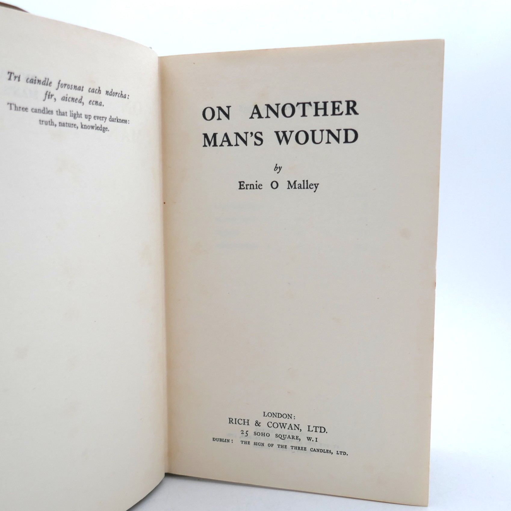On Another Man's Wound. First Edition (1936) - Image 4