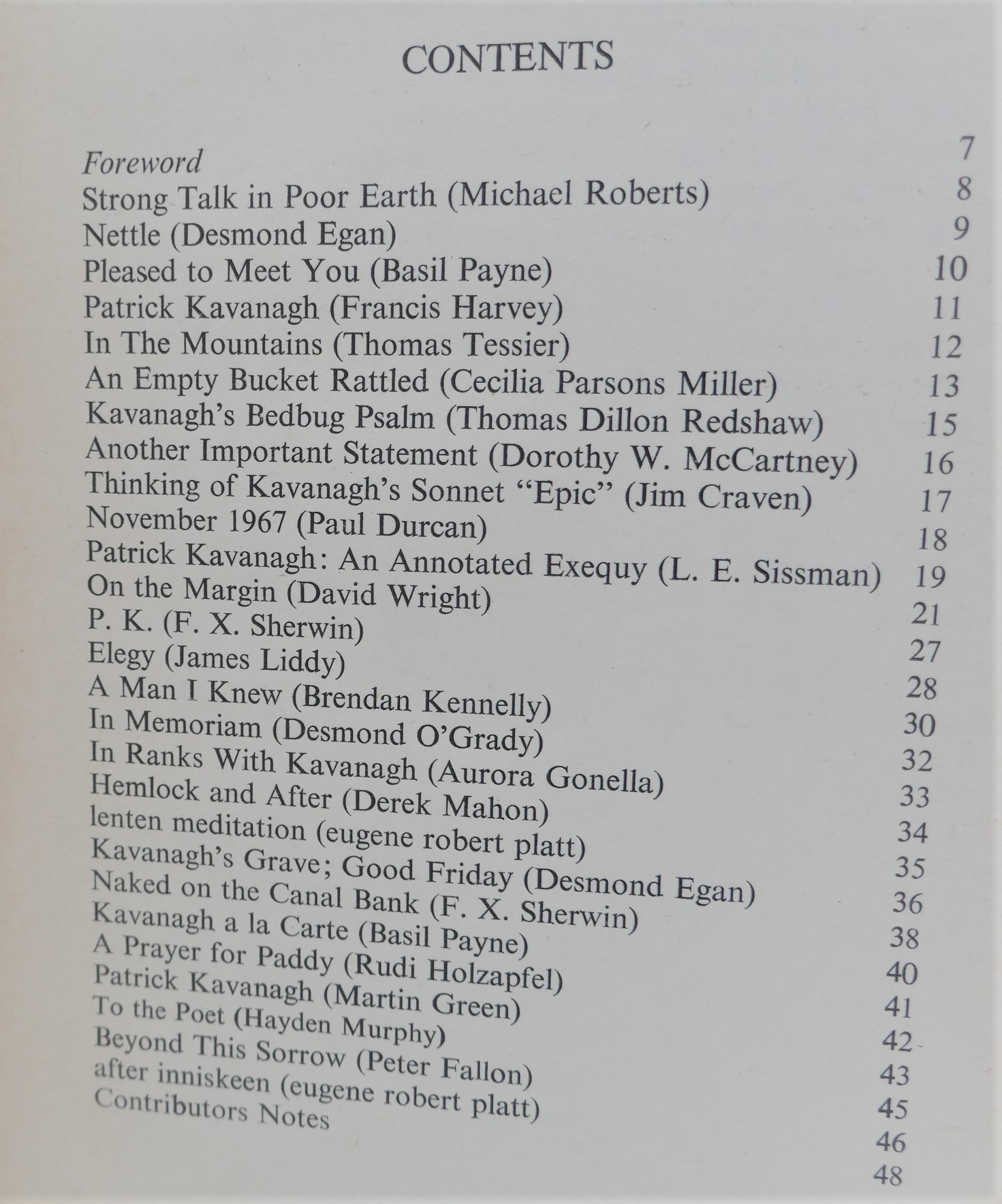 A Patrick Kavanagh Anthology (1973) - Image 2