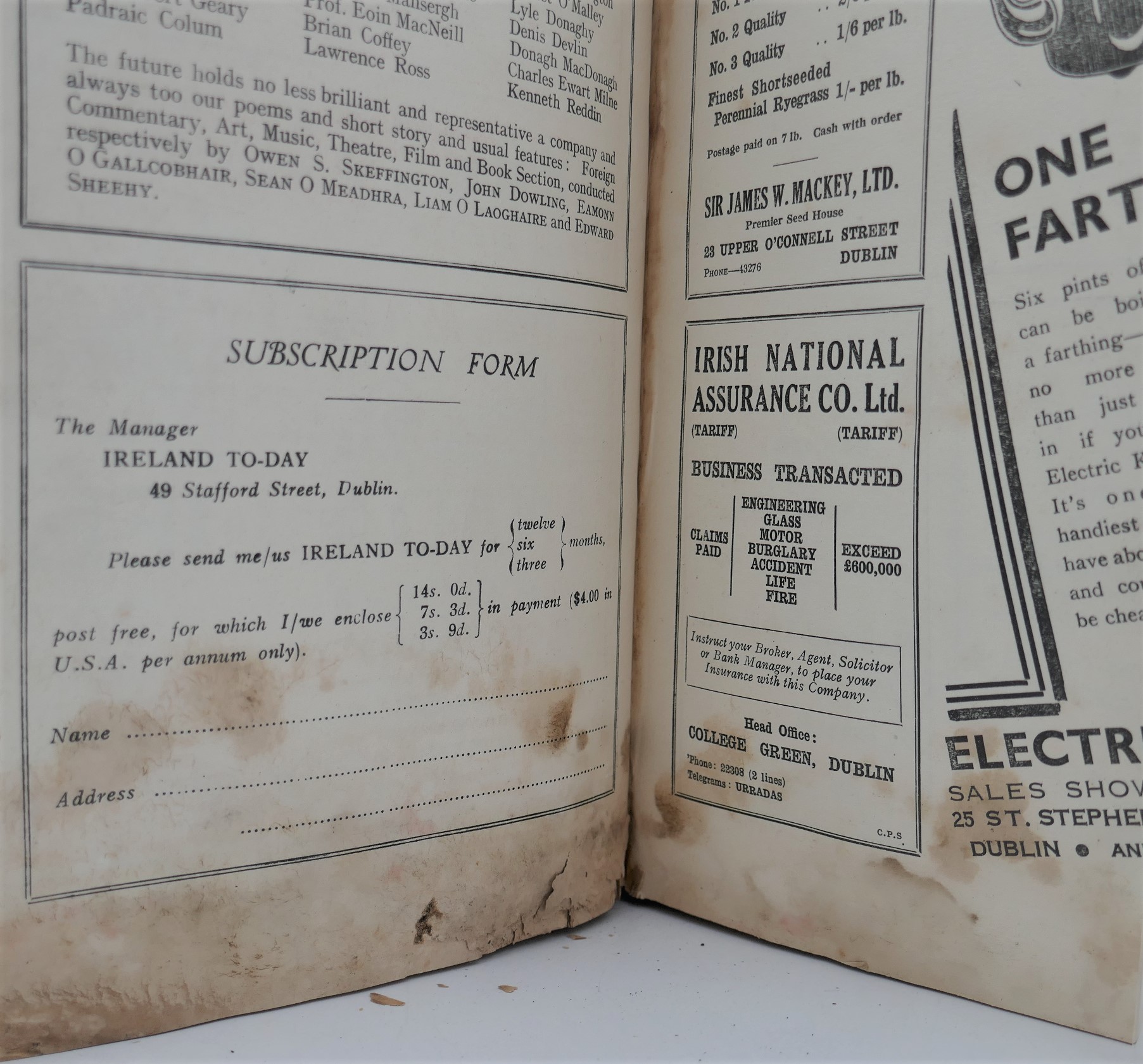 Ireland To-Day. Complete Run (June 1936-March 1938) - Image 6