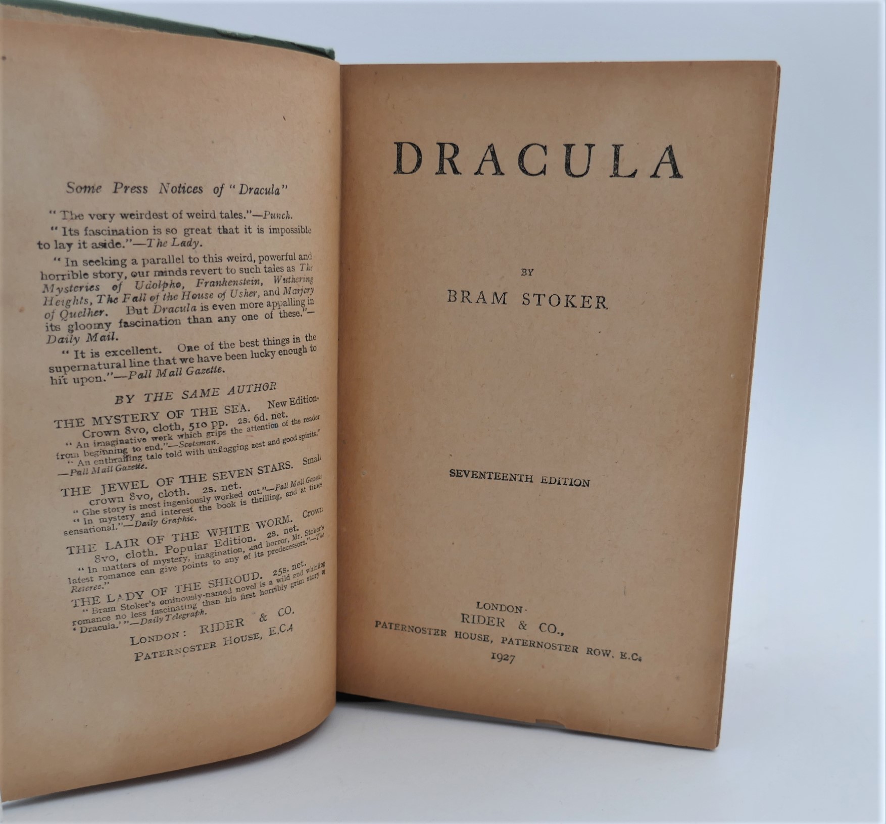 Dracula. Seventeenth Edition (1927) - Image 3